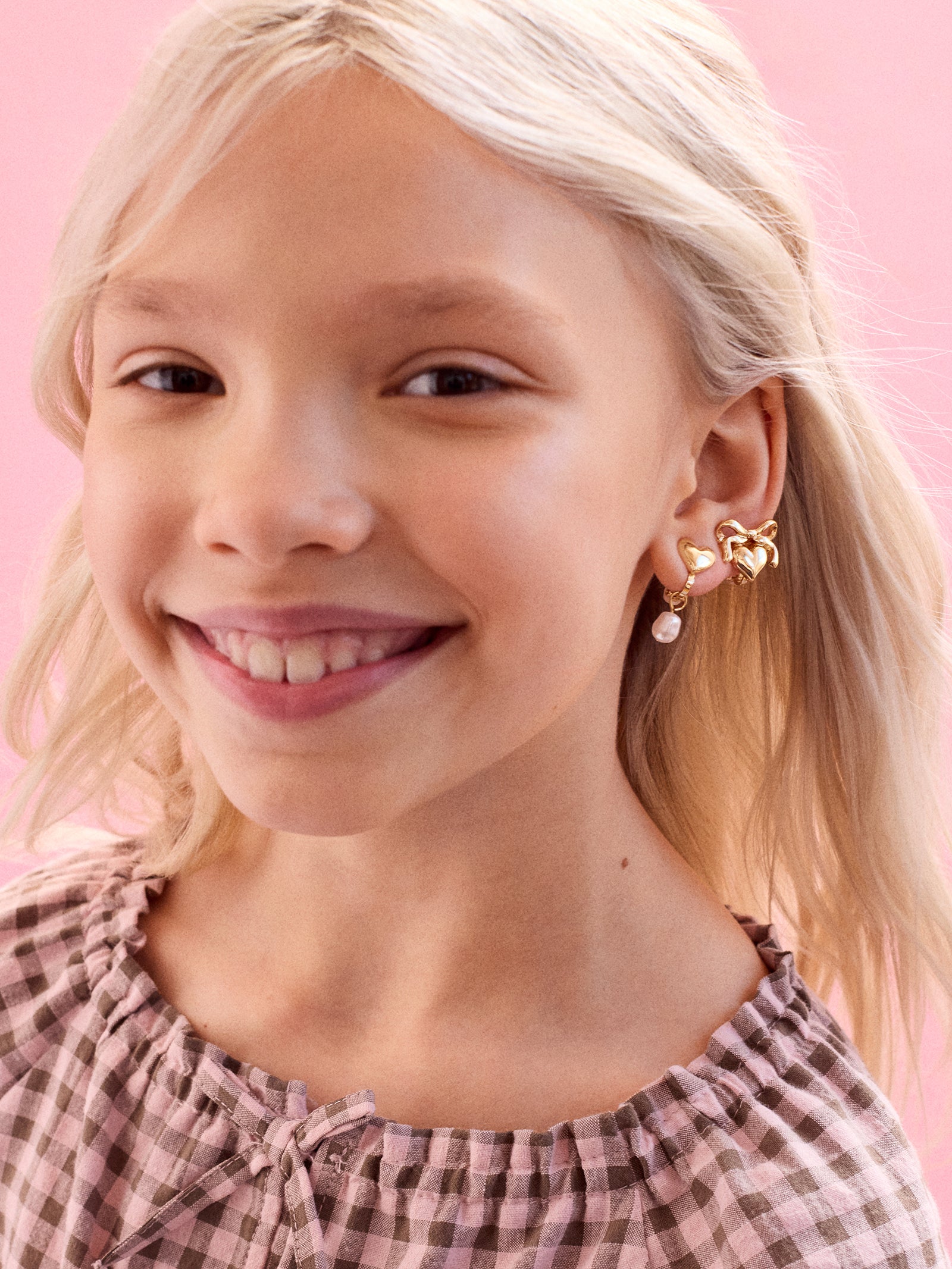 Little Romantic Kids' Clip-On Earring Set - Heart - Image 2