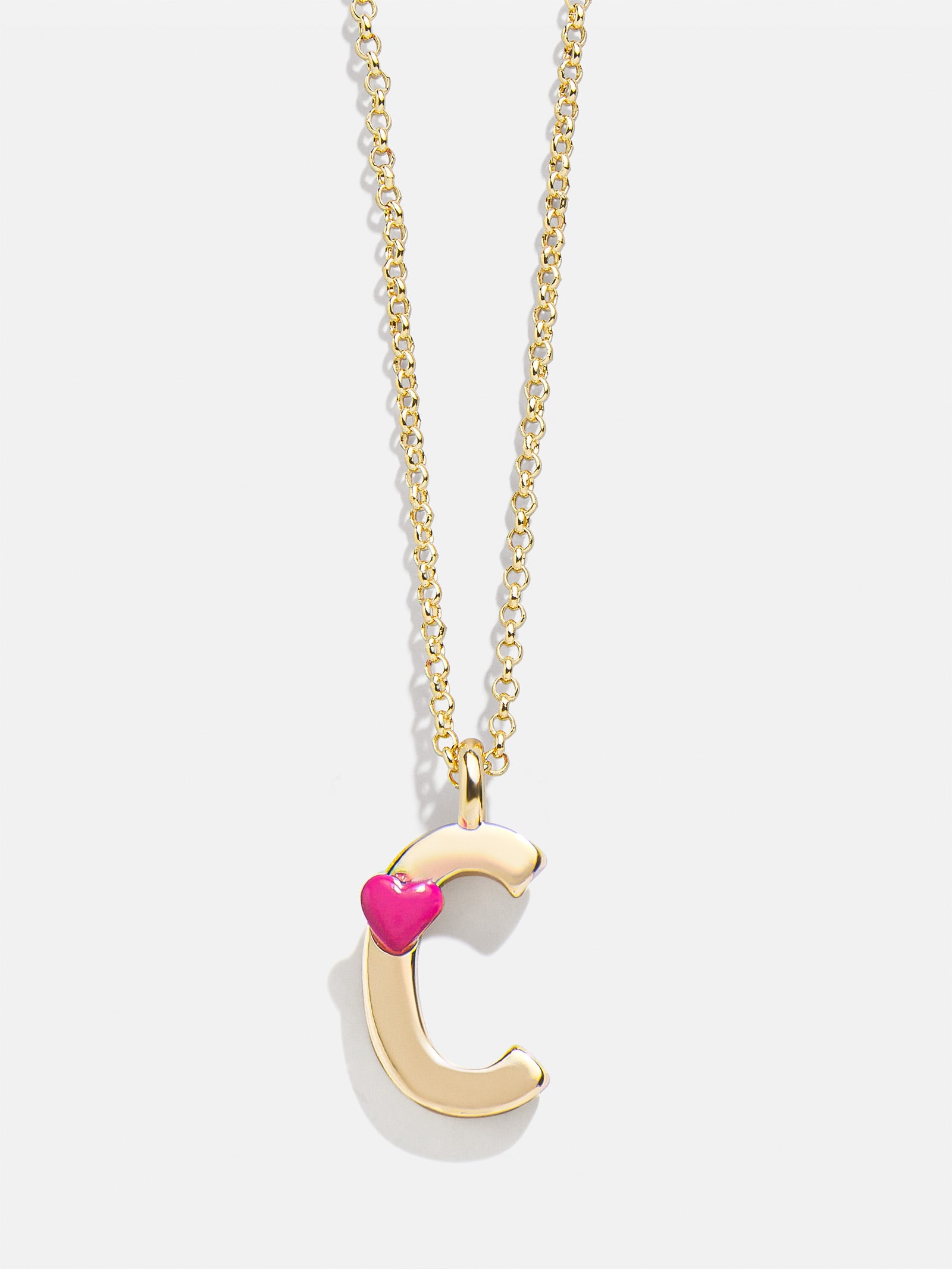 Kids' Heart Initial Necklace - Gold - Image 5