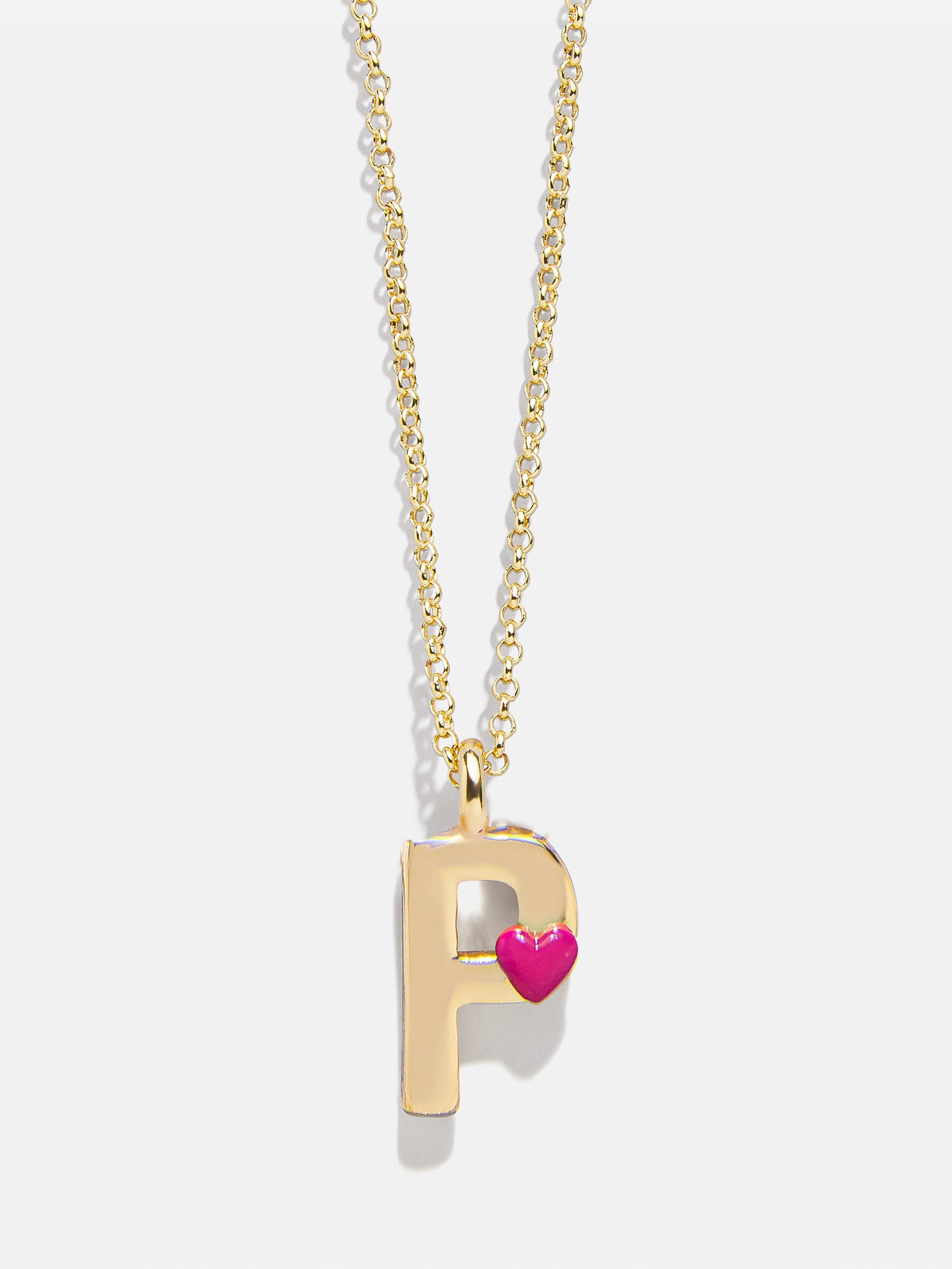 Kids' Heart Initial Necklace - Gold - Image 18