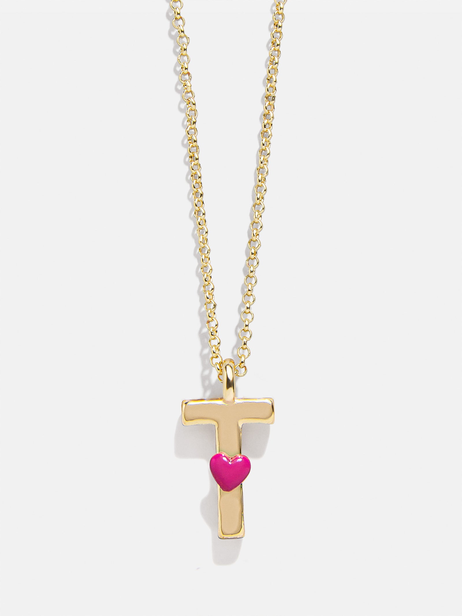 Kids' Heart Initial Necklace - Gold - Image 21