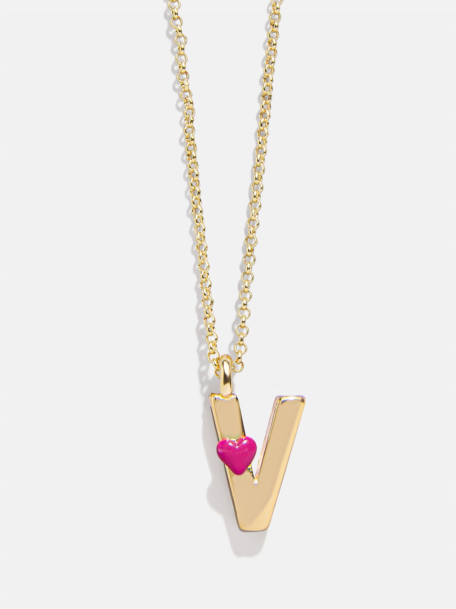 Kids' Heart Initial Necklace - Gold - Image 22