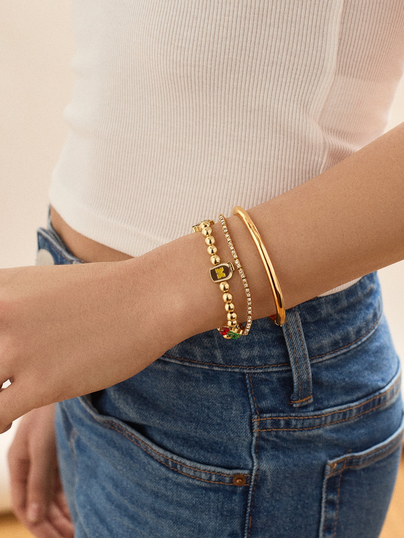 University of Michigan Wolverines Pisa Bracelet - University of Michigan - Image 2