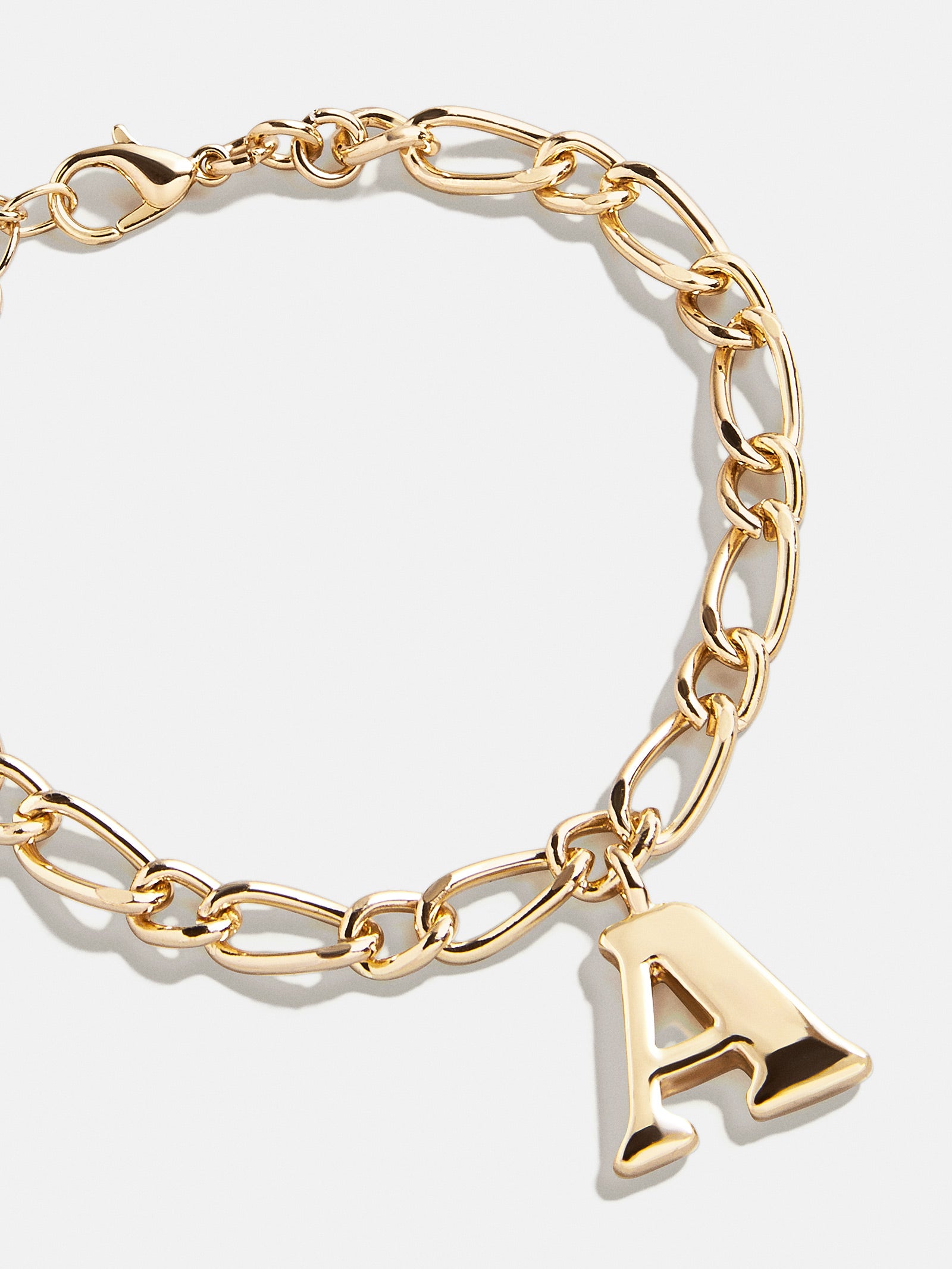 Chunky Charm Initial Bracelet - Gold - Image 4