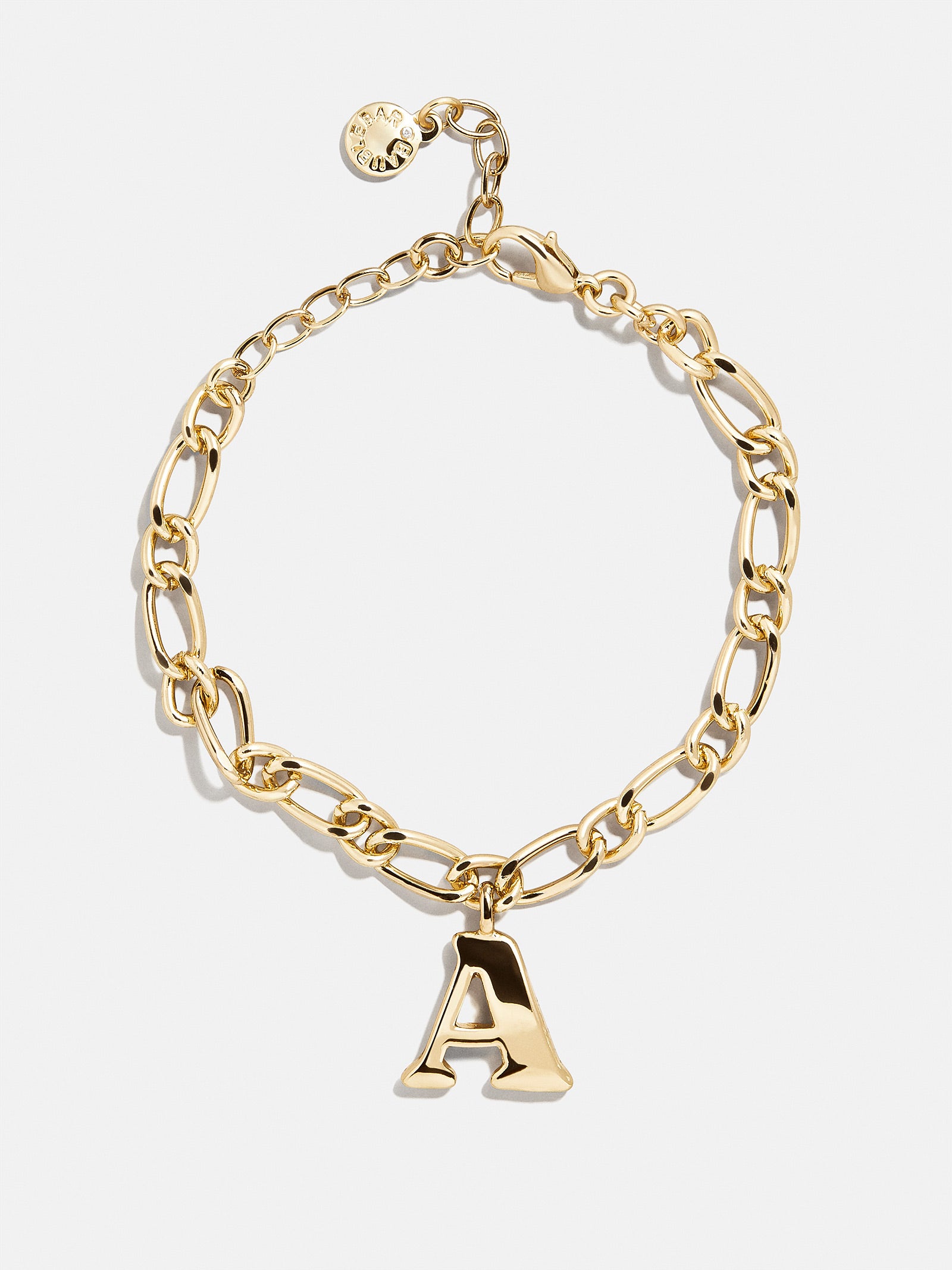 Chunky Charm Initial Bracelet - Gold - Image 3