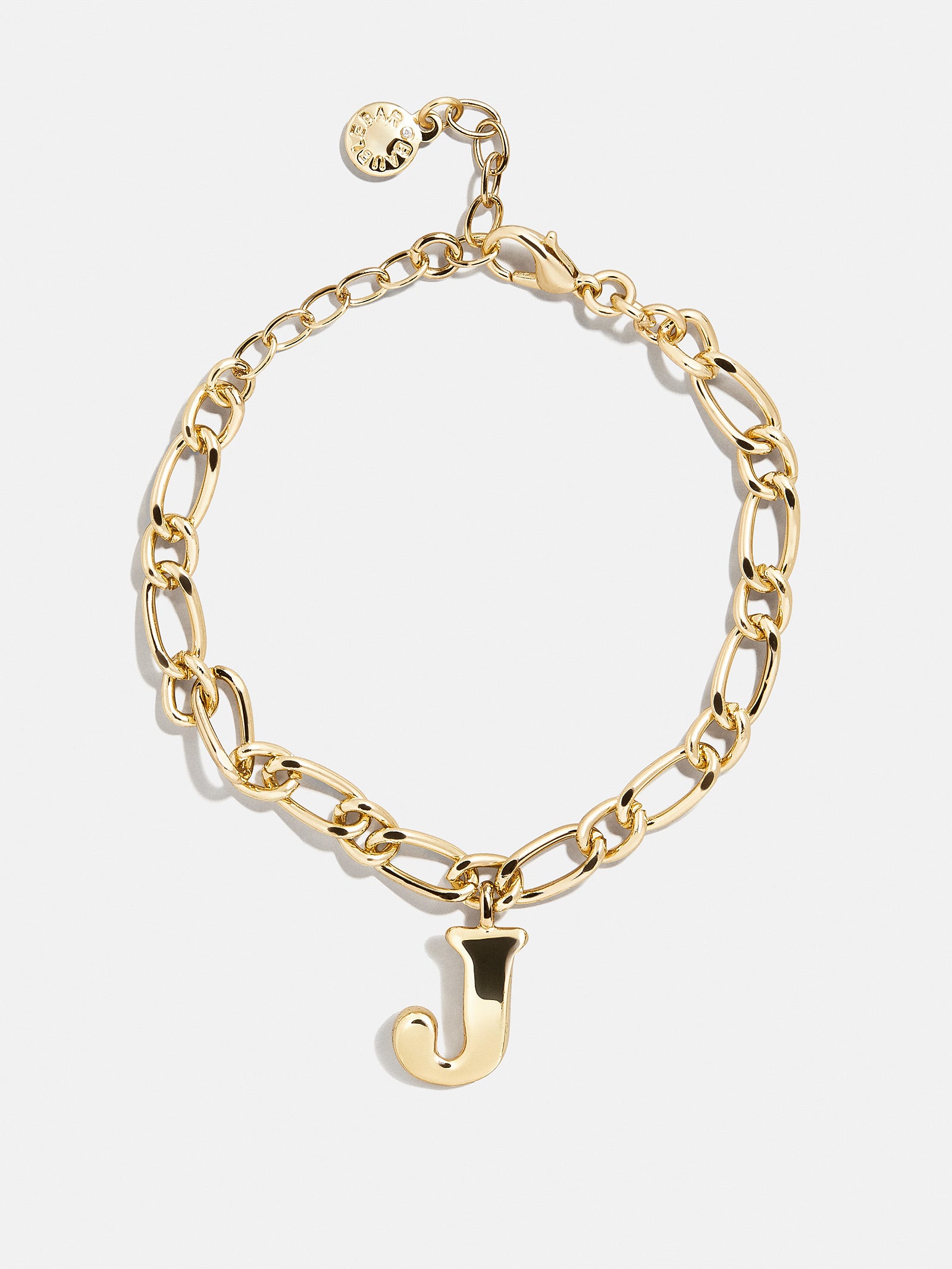 Chunky Charm Initial Bracelet - Gold - Image 13