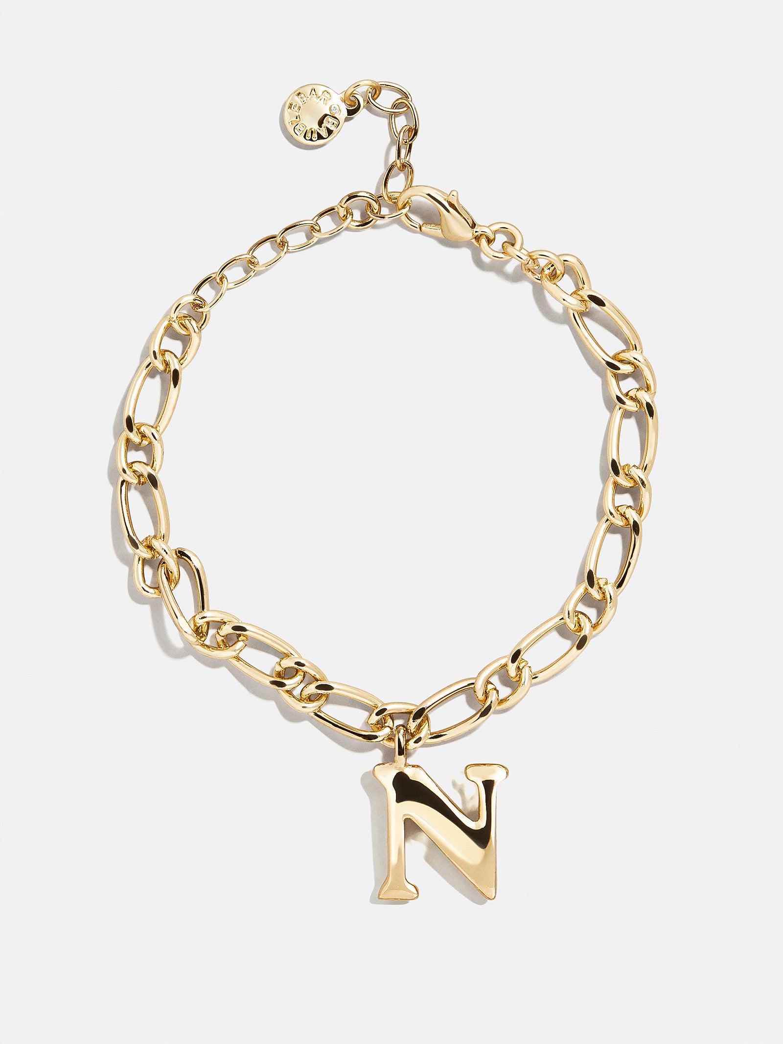 Chunky Charm Initial Bracelet - Gold - Image 17