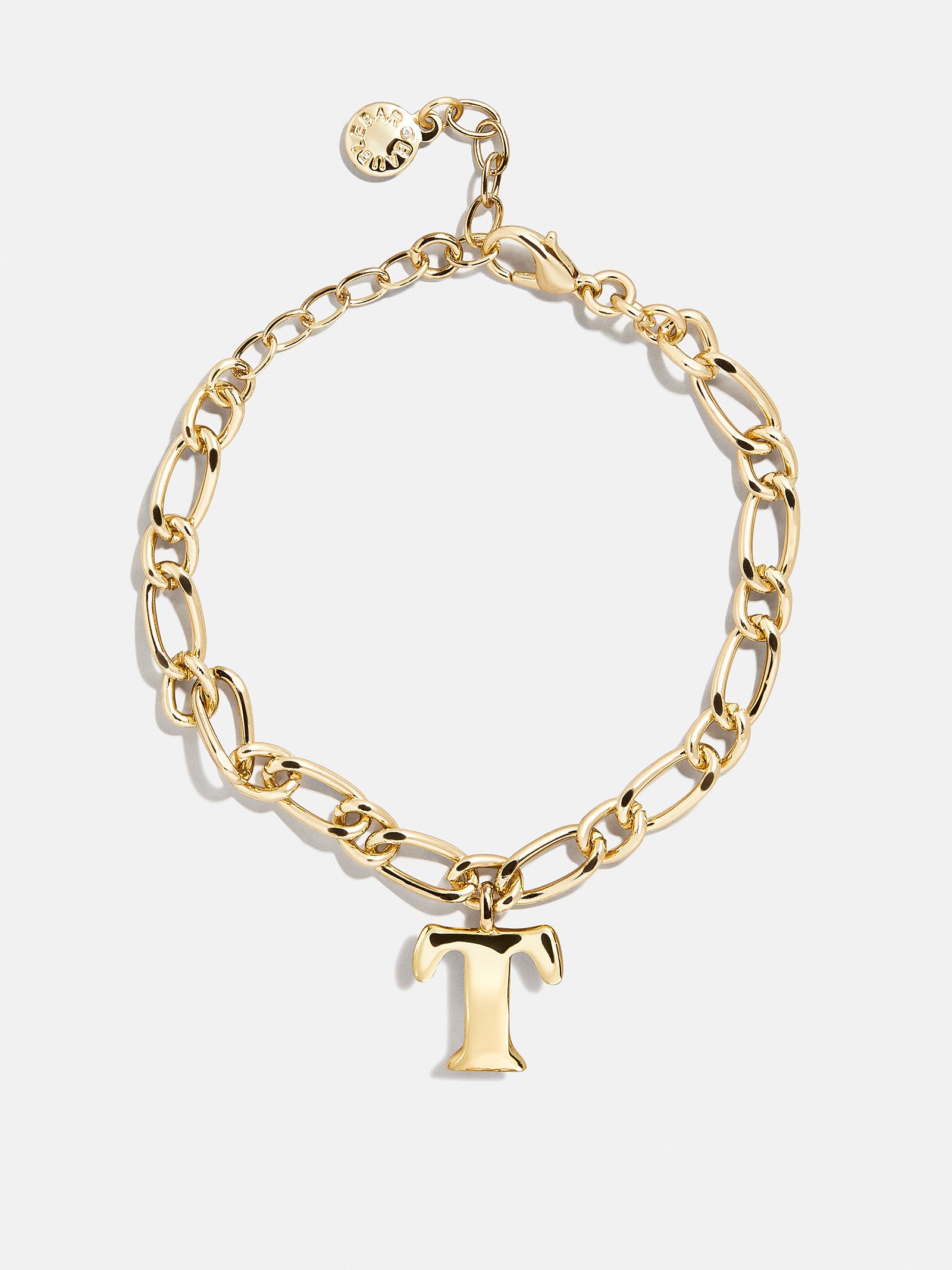 Chunky Charm Initial Bracelet - Gold - Image 22