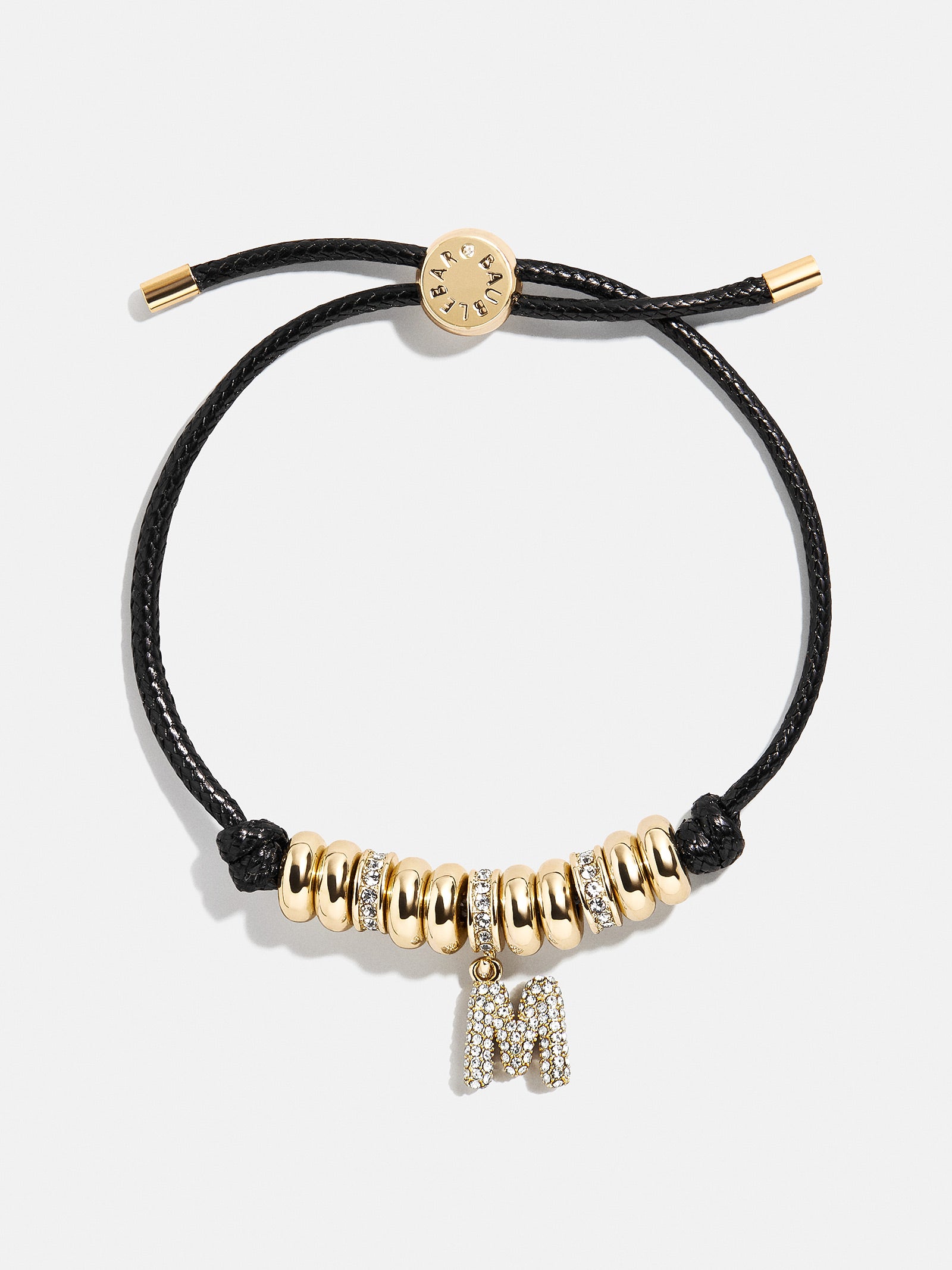 Natisha Initial Pull-Tie Bracelet - Gold/Black - Image 15