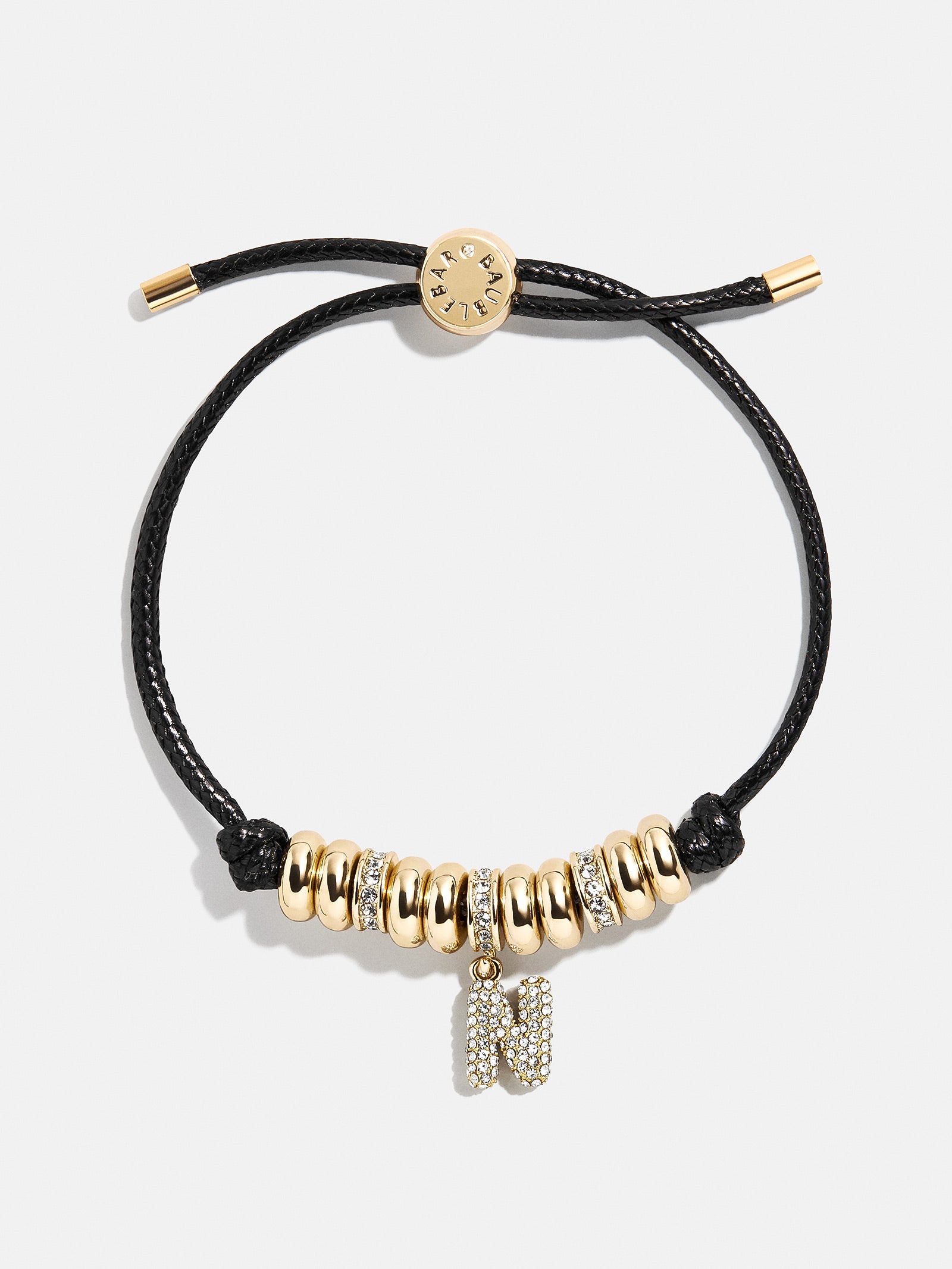 Natisha Initial Pull-Tie Bracelet - Gold/Black - Image 16