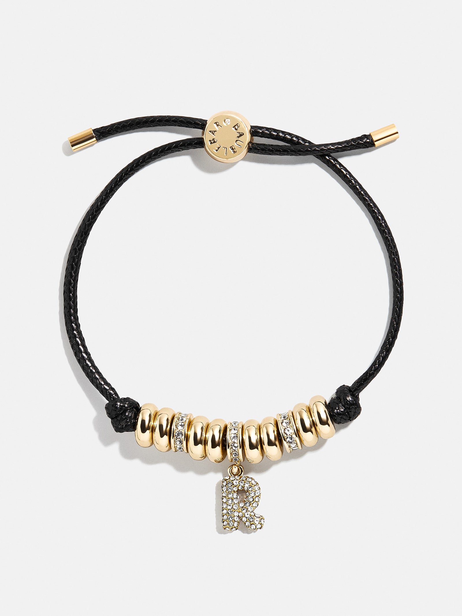 Natisha Initial Pull-Tie Bracelet - Gold/Black - Image 19