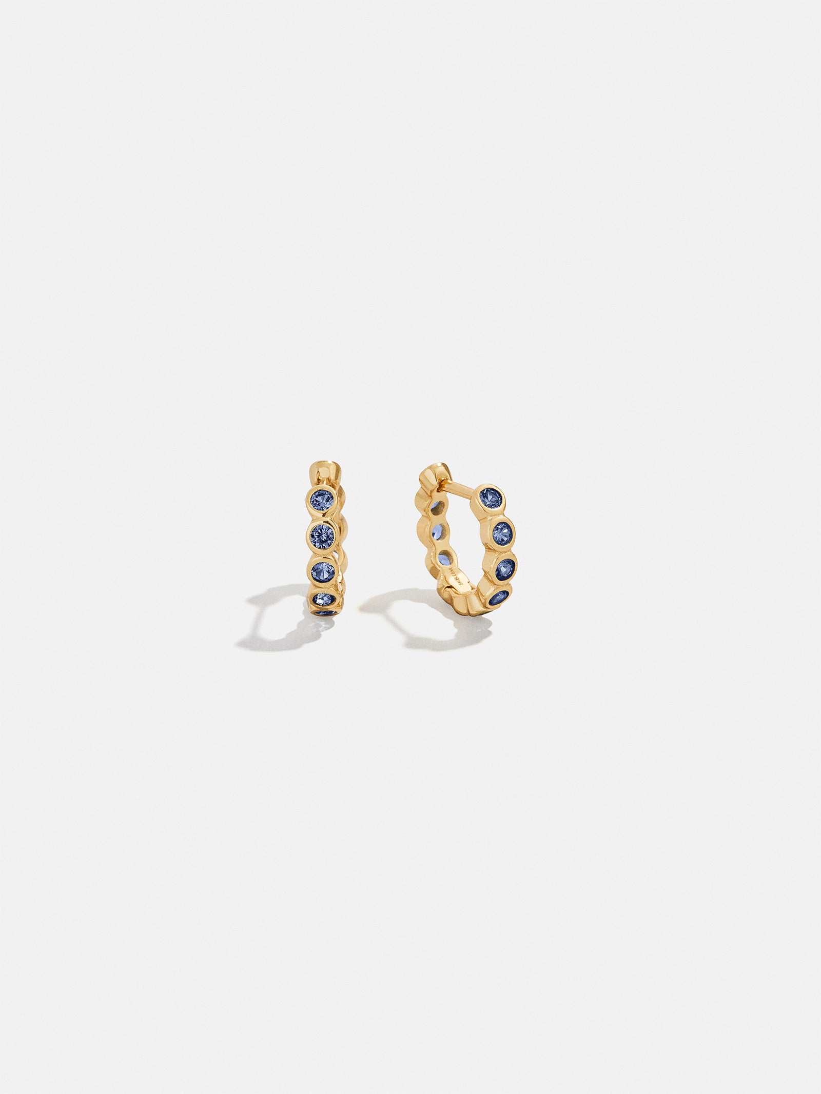 Jessica 18K Gold Birthstone Earrings - Sapphire