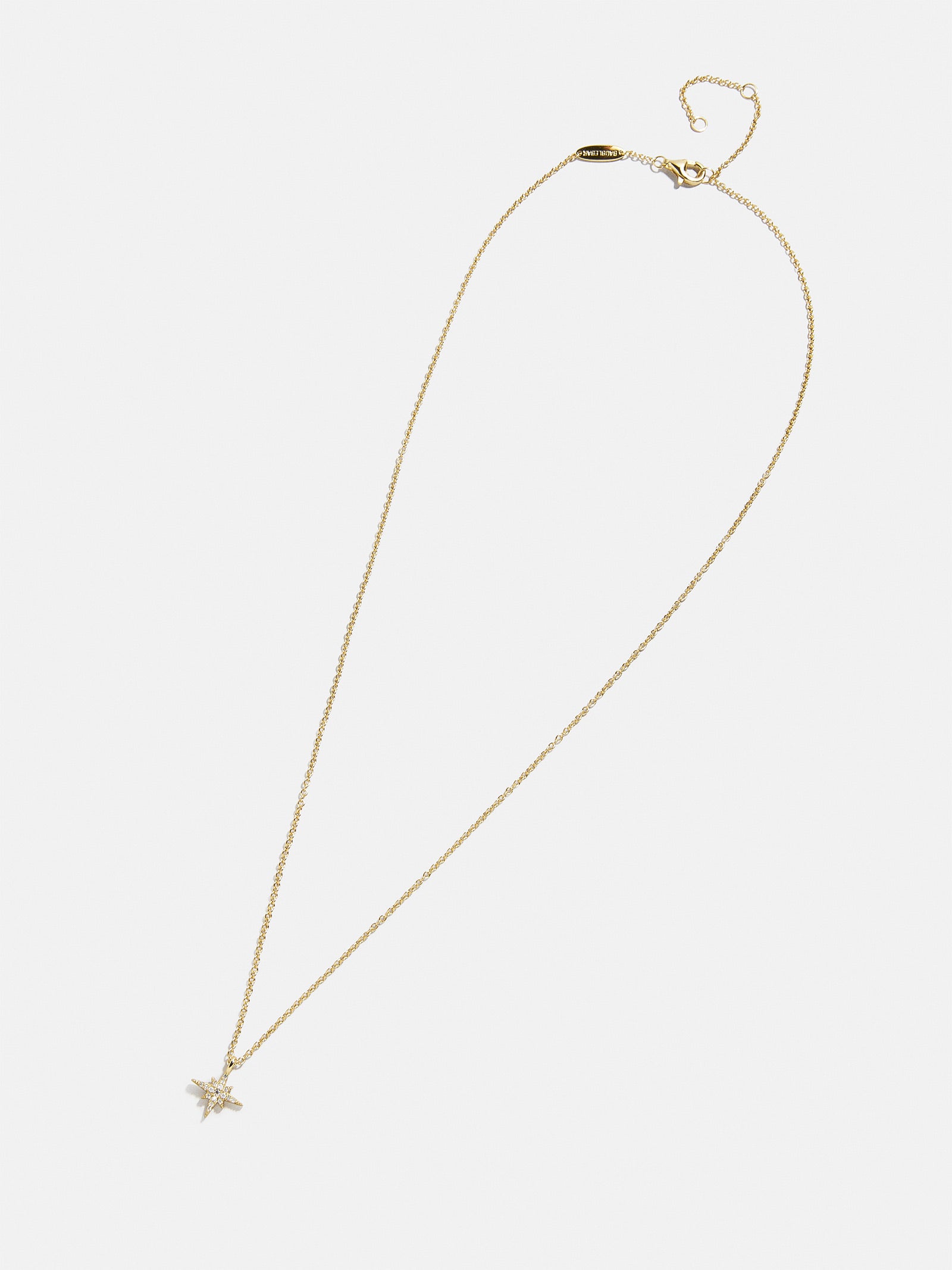 18K Gold Motif Necklace - North Star - Image 3