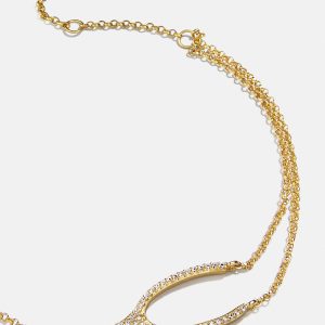 Sabrina 18K Gold Motif Bracelet - Wishbone