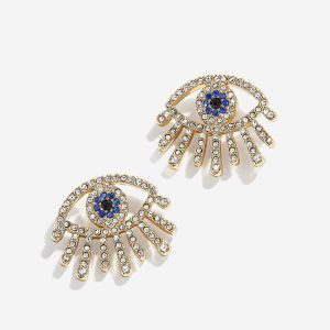 Sohla Evil Eye Earrings - Gold/Blue