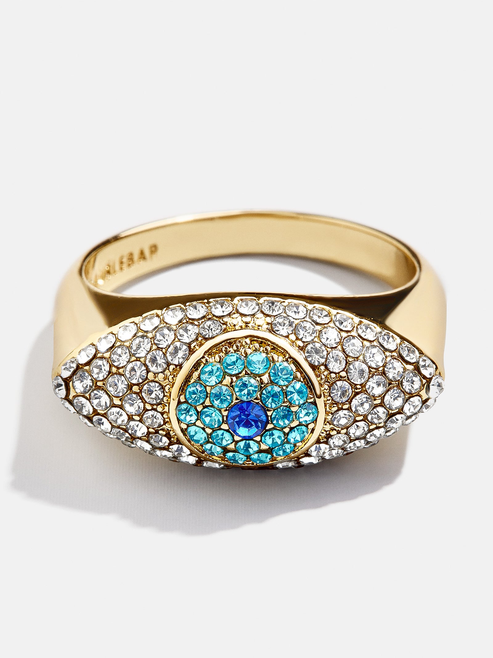Eyes Out Statement Ring - Gold/Blue