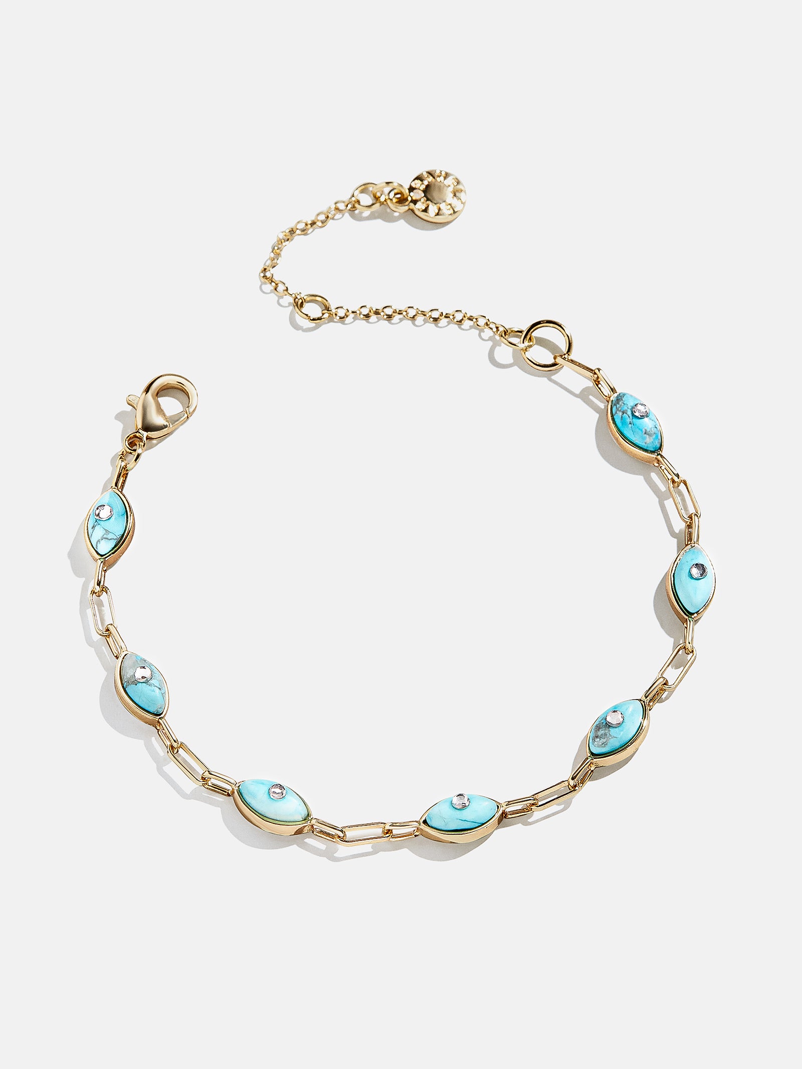 Yara Evil Eye Bracelet - Gold/Blue - Image 3