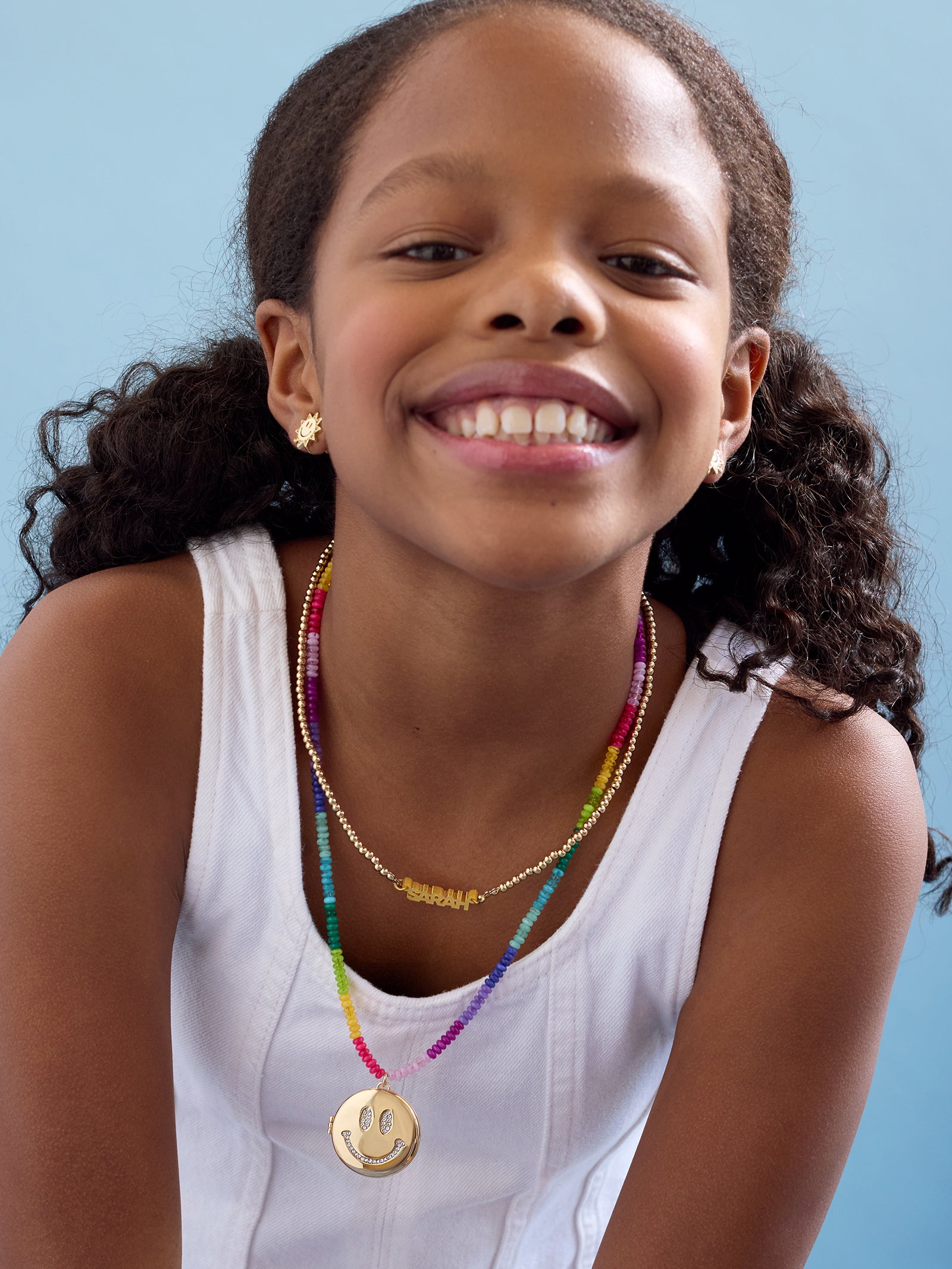 Lil' Smiley Kids' Locket Necklace - Smiley Face - Image 2