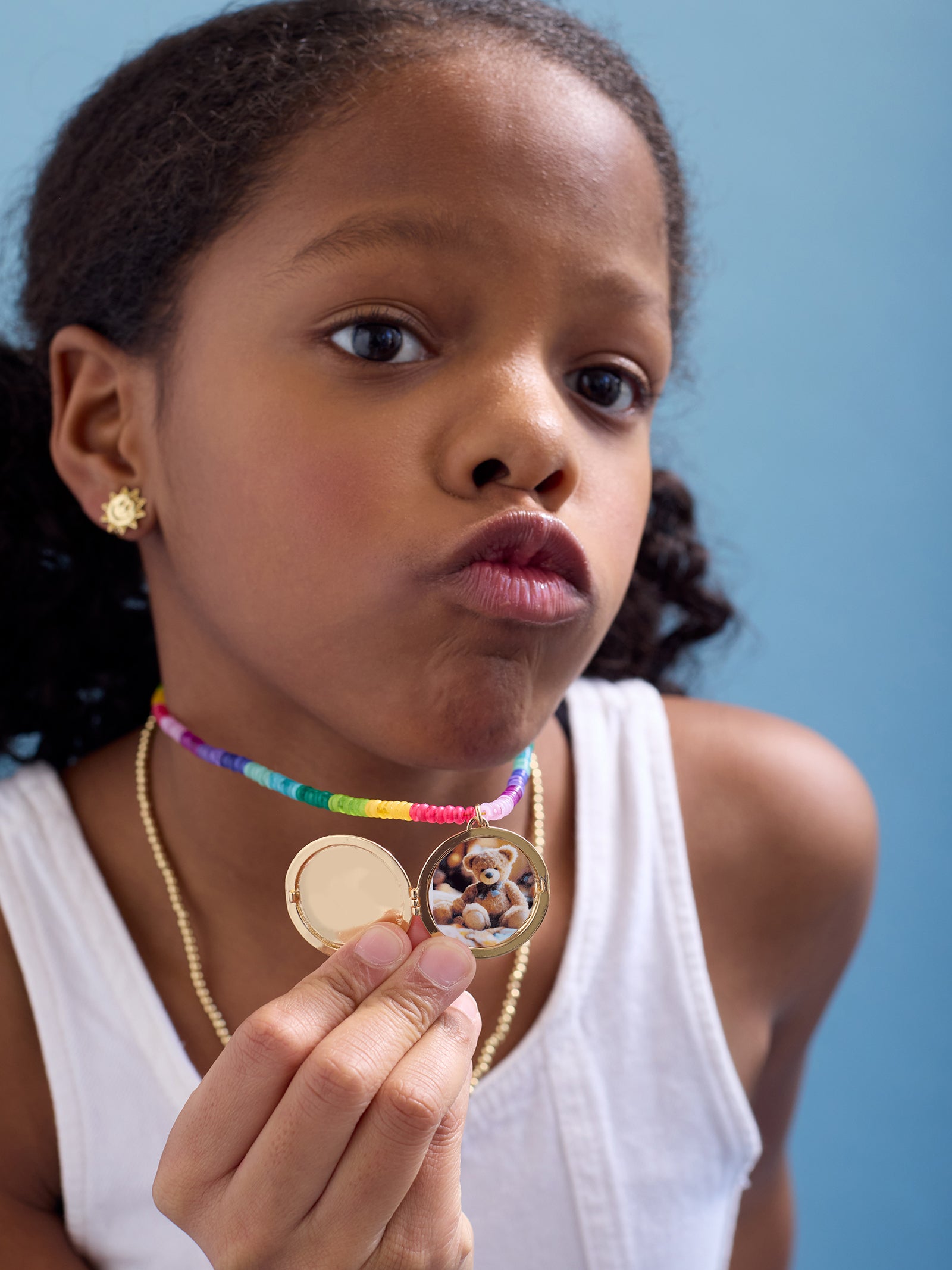 Lil' Smiley Kids' Locket Necklace - Smiley Face - Image 6