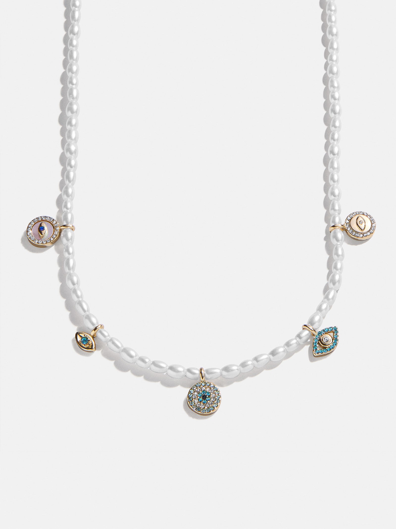 Frida Evil Eye Necklace - White/Blue