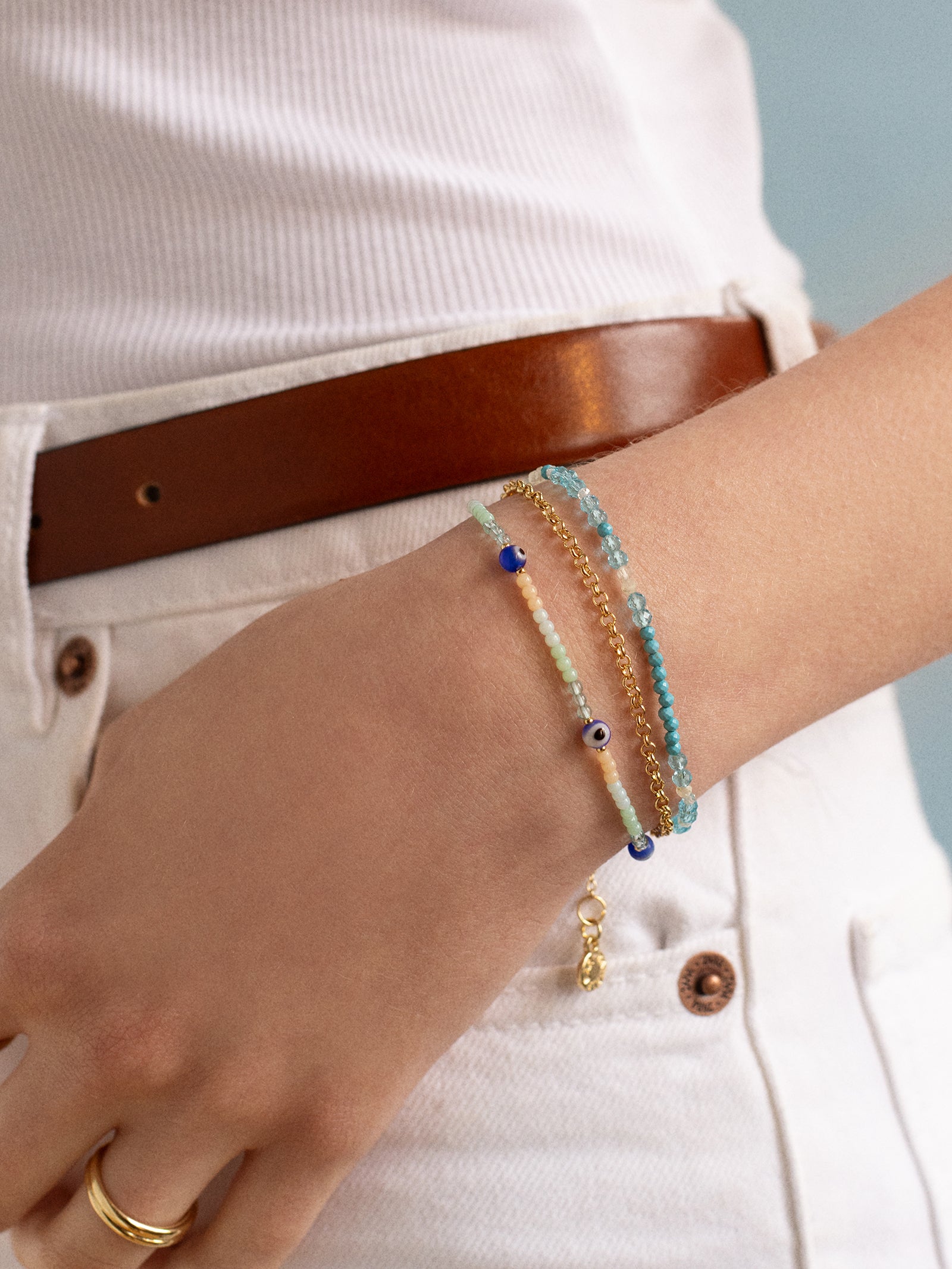 Rowan Semi-Precious Layered Bracelet - Mykonos - Image 2