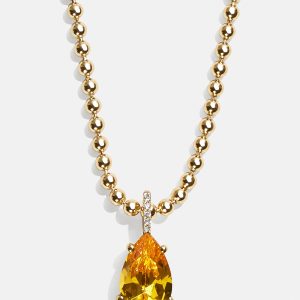 Esther 18K Gold Birthstone Necklace - Topaz