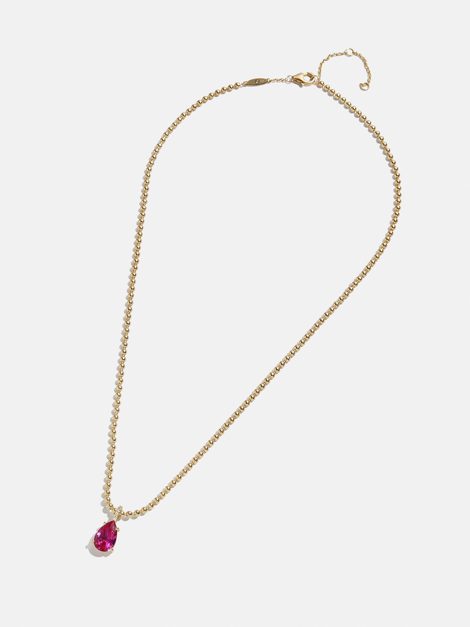 Esther 18K Gold Birthstone Necklace - Garnet - Image 3