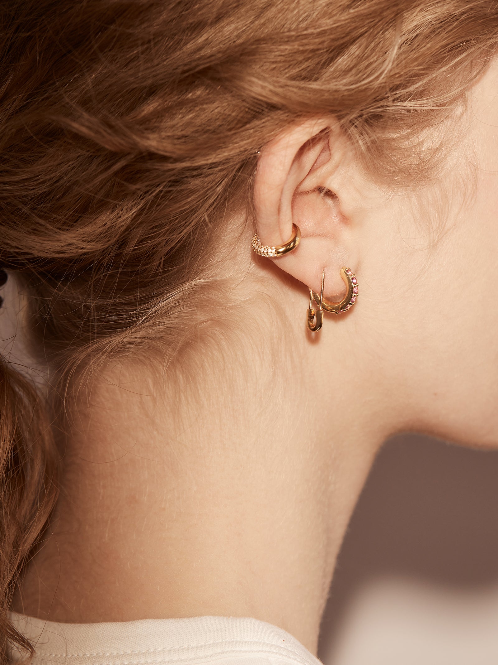 Demi 18K Gold Ear Cuff - Gold/Pav?? - Image 2