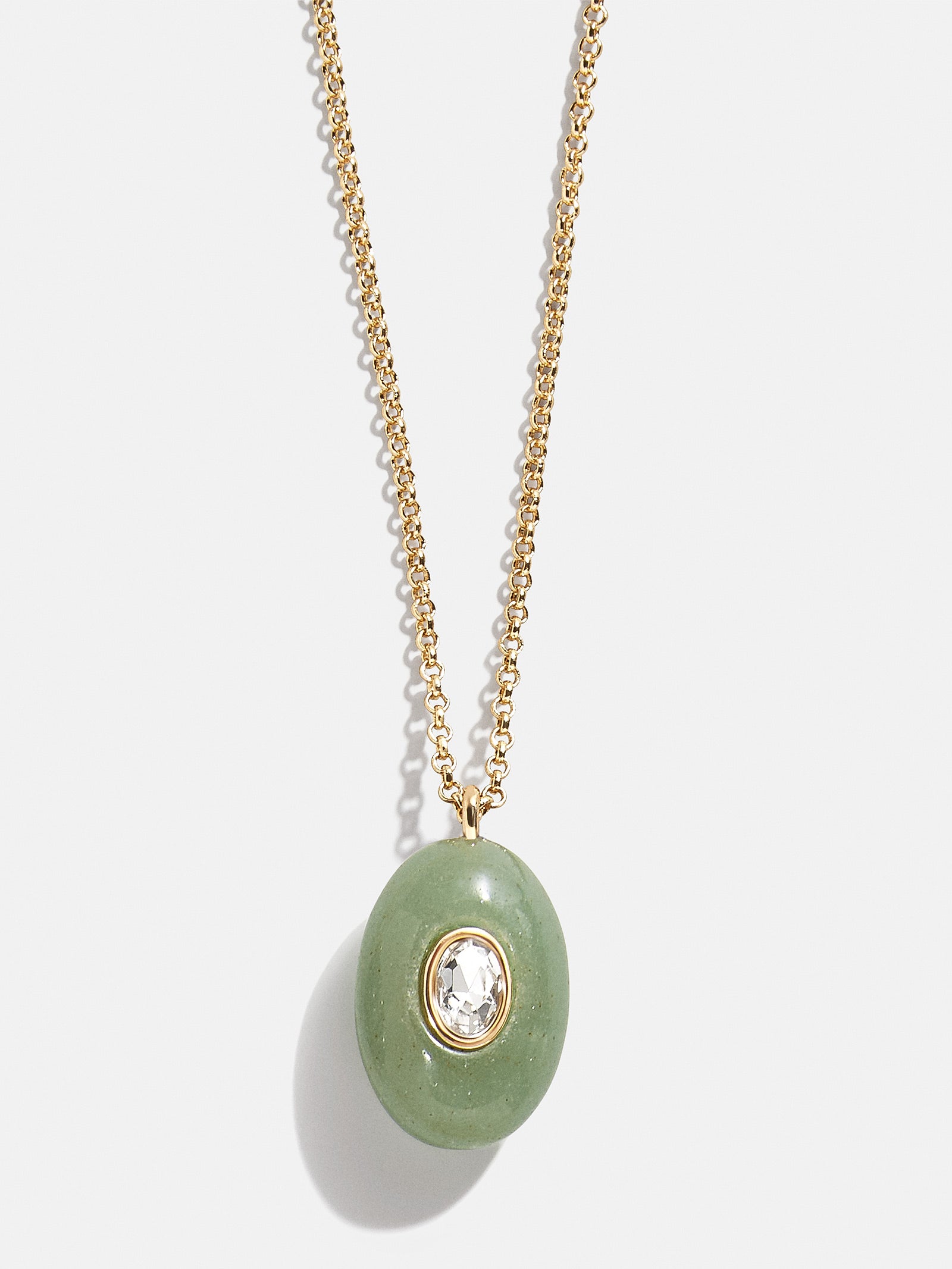 Aura Semi-Precious Pendant Necklace - Green - Image 3