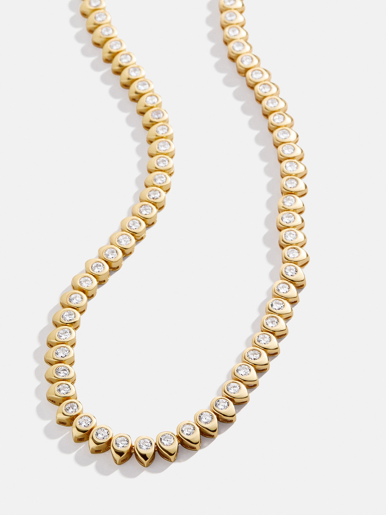 18K Gold Geraldine Tennis Necklace - Gold/Pav??