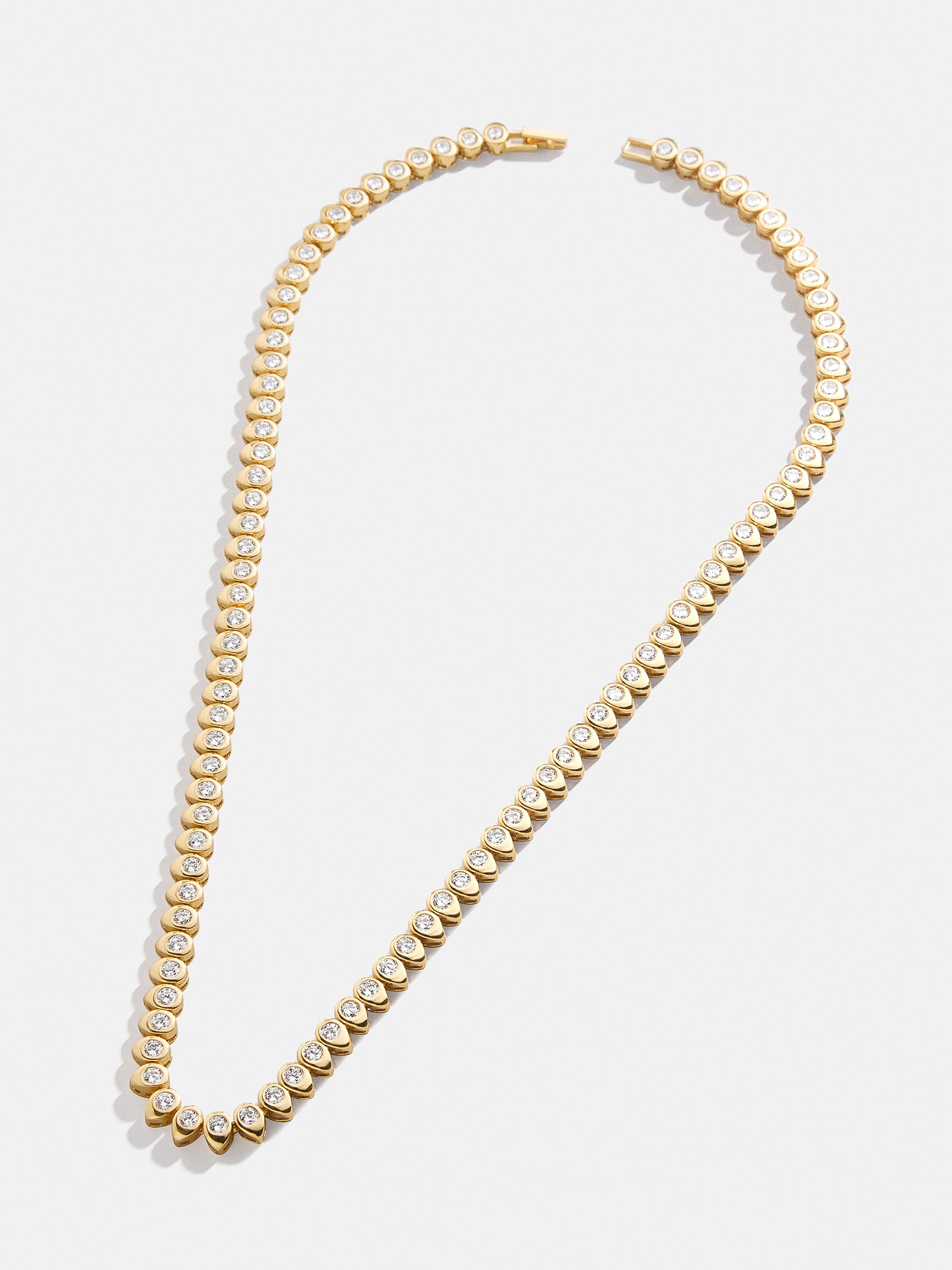 18K Gold Geraldine Tennis Necklace - Gold/Pav?? - Image 3