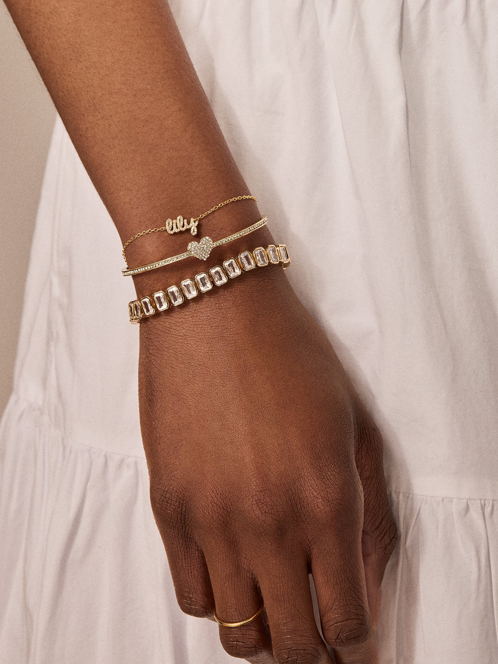 Heart Cuff Bracelet - Heart - Image 2