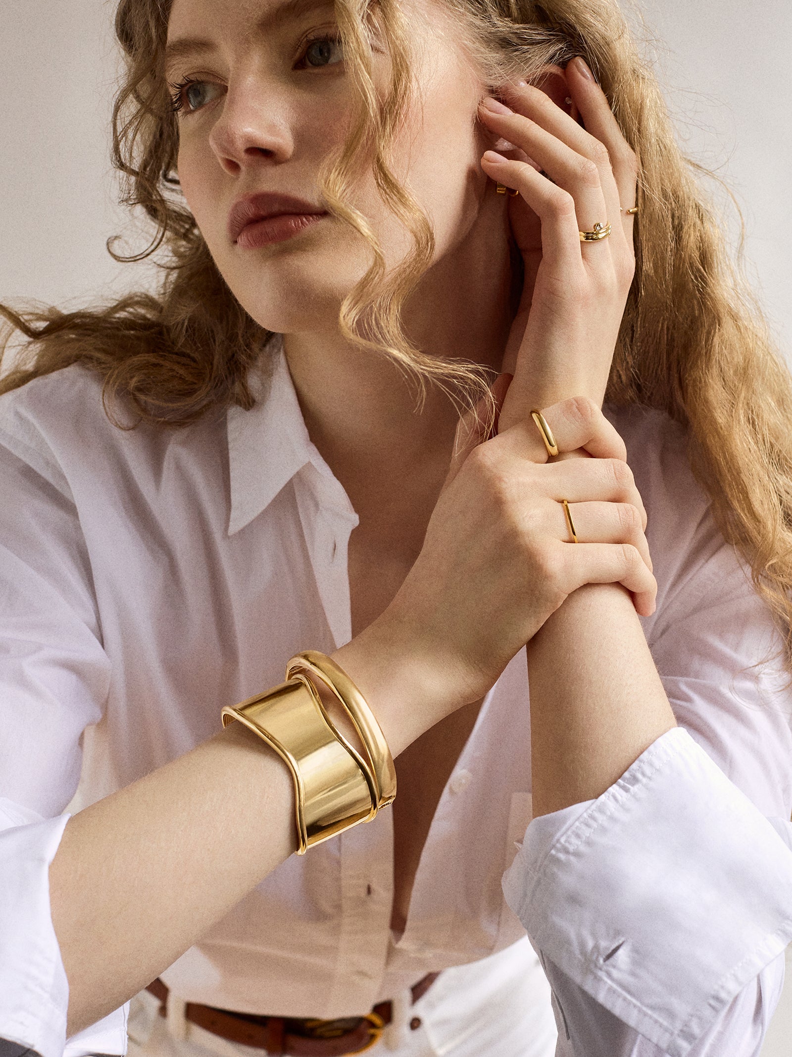 Ashanti Cuff Bracelet - Gold - Image 2