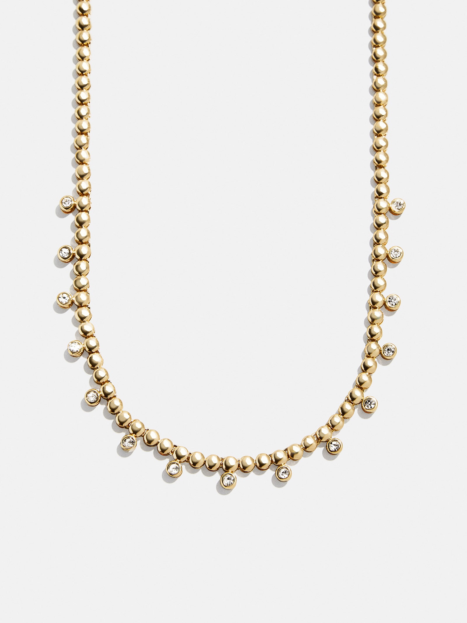 Joelle Pisa Beaded Necklace - Circle Bezel