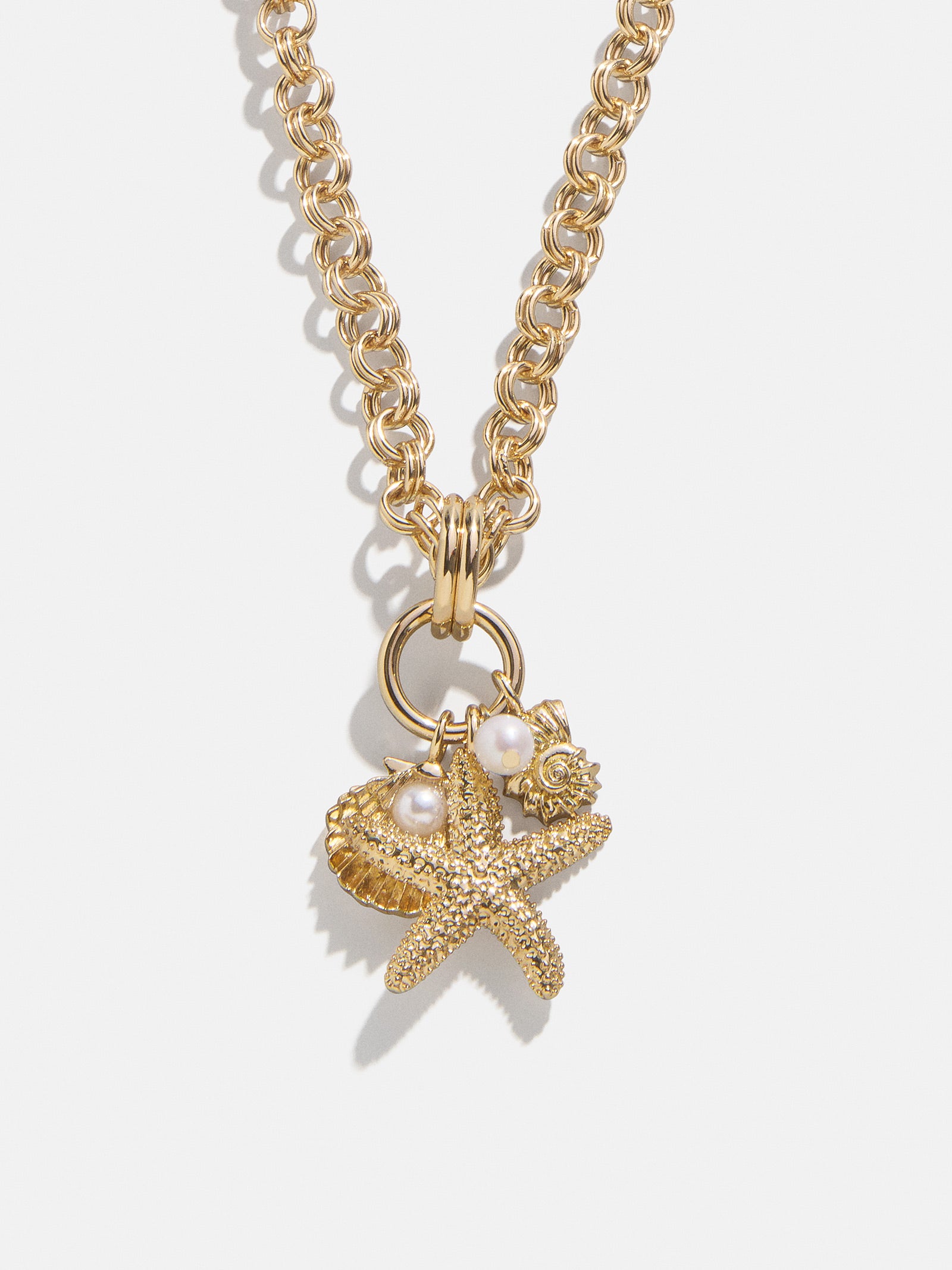 Isla Charm Necklace - Gold/Pearl - Image 4