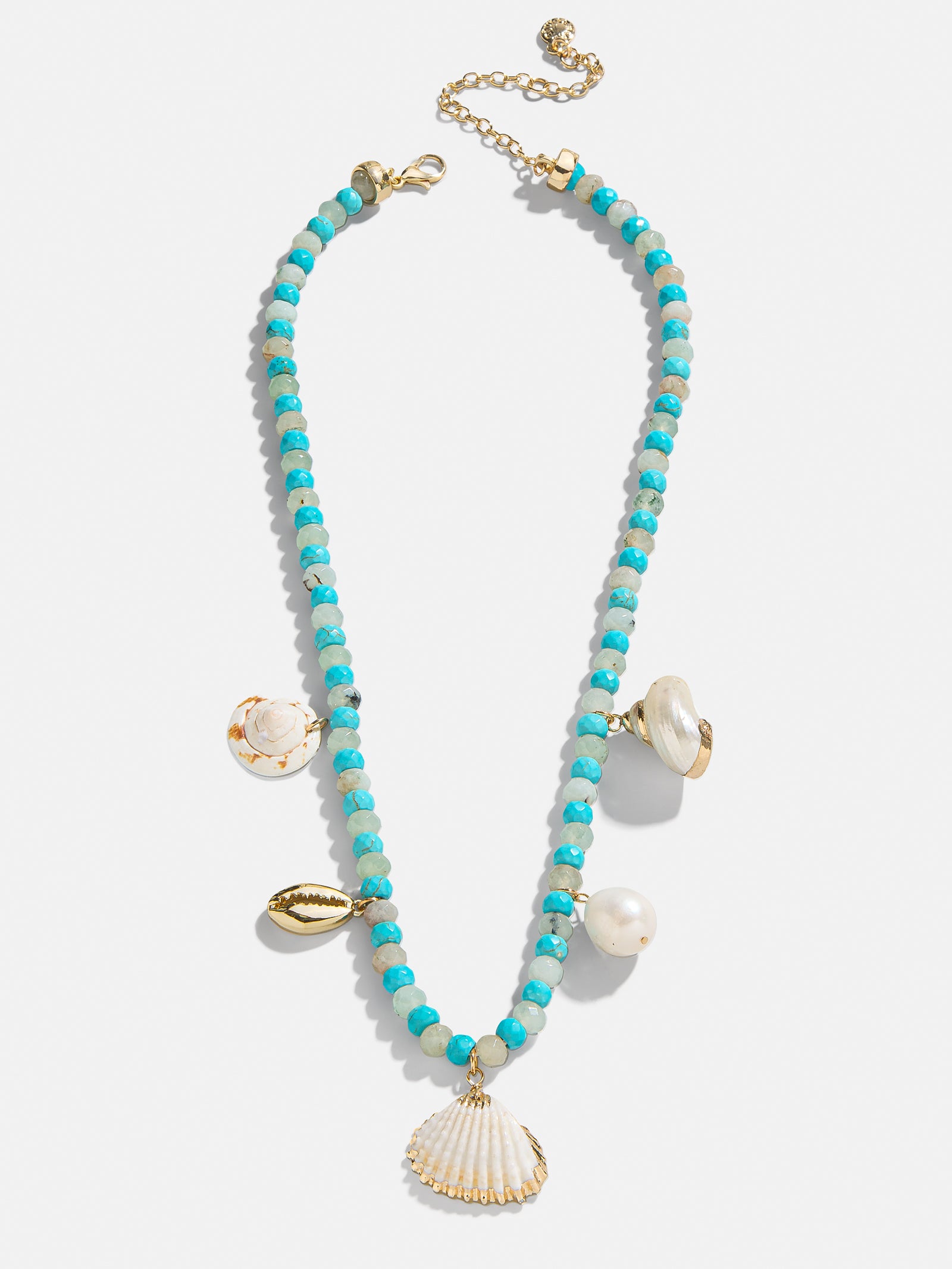 Maris Semi-Precious Necklace - White/Turquoise - Image 3