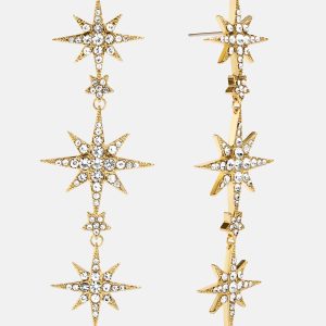 Venus Celestial Statement Earrings - Gold/Pav??