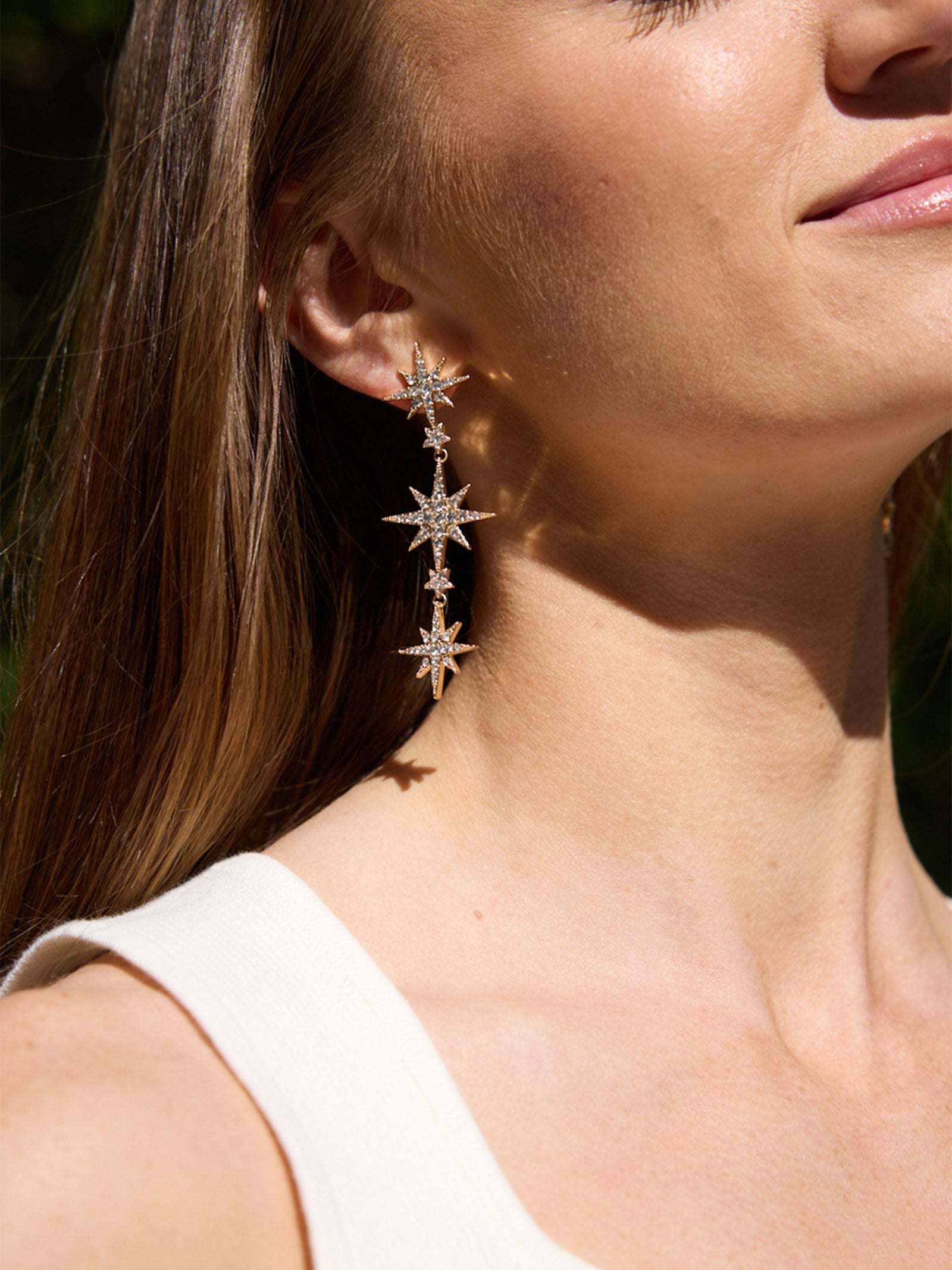 Venus Celestial Statement Earrings - Gold/Pav?? - Image 2