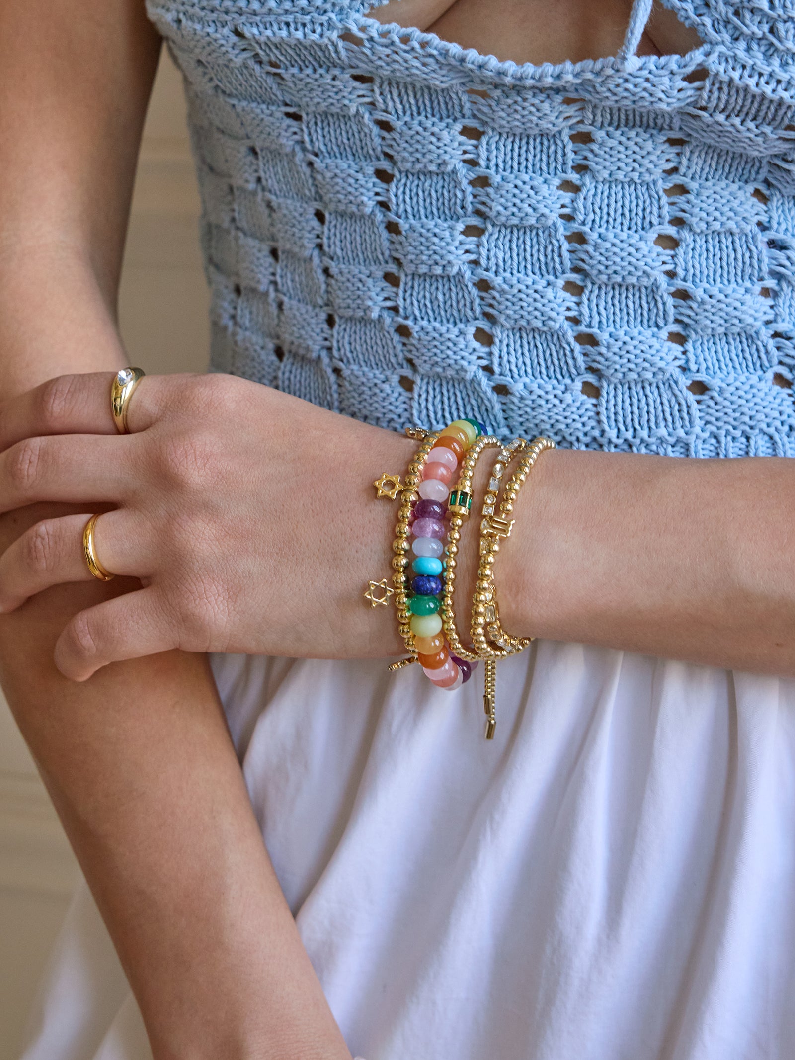 Tatum Birthstone Bracelet - Emerald - Image 2