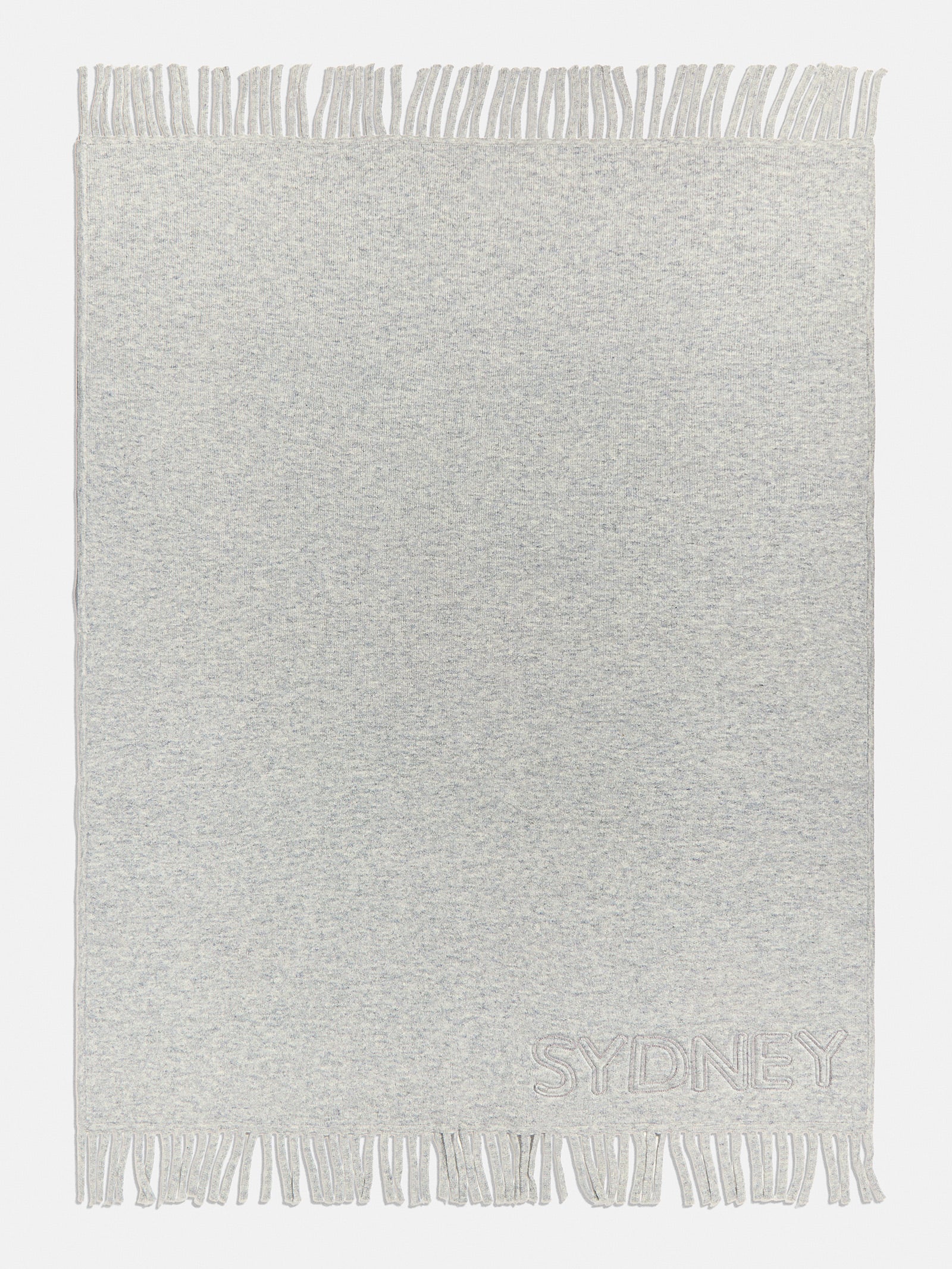 Pure Merino Wool Custom Blanket - Cloud Gray/Dark Gray - Image 5