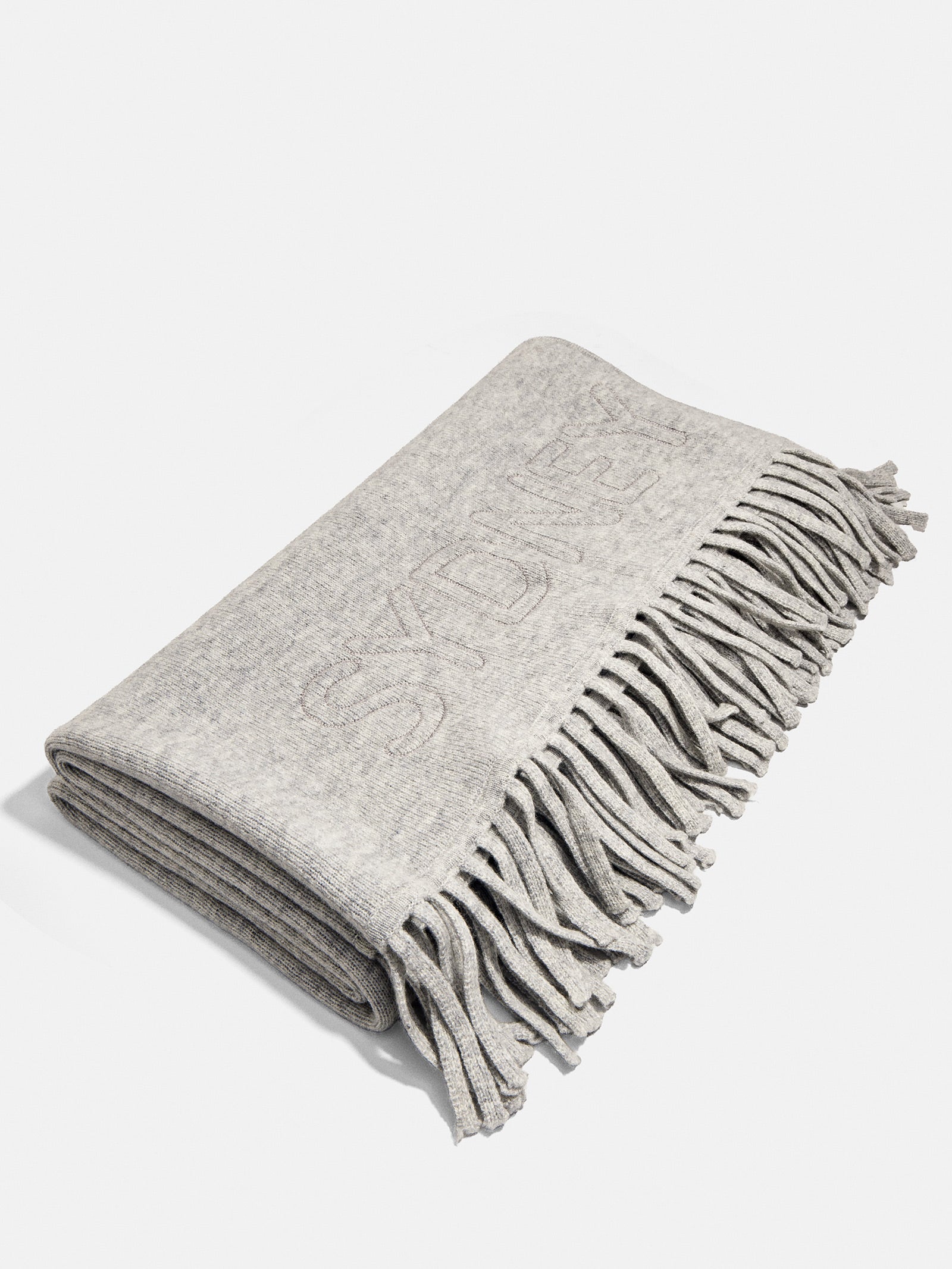 Pure Merino Wool Custom Blanket - Cloud Gray/Dark Gray