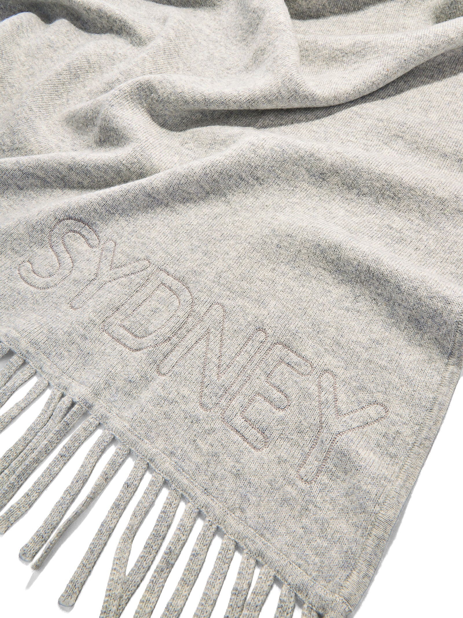 Pure Merino Wool Custom Blanket - Cloud Gray/Dark Gray - Image 3