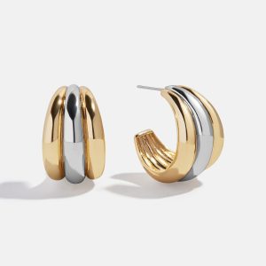 Gina Hoop Earrings - Gold/Silver