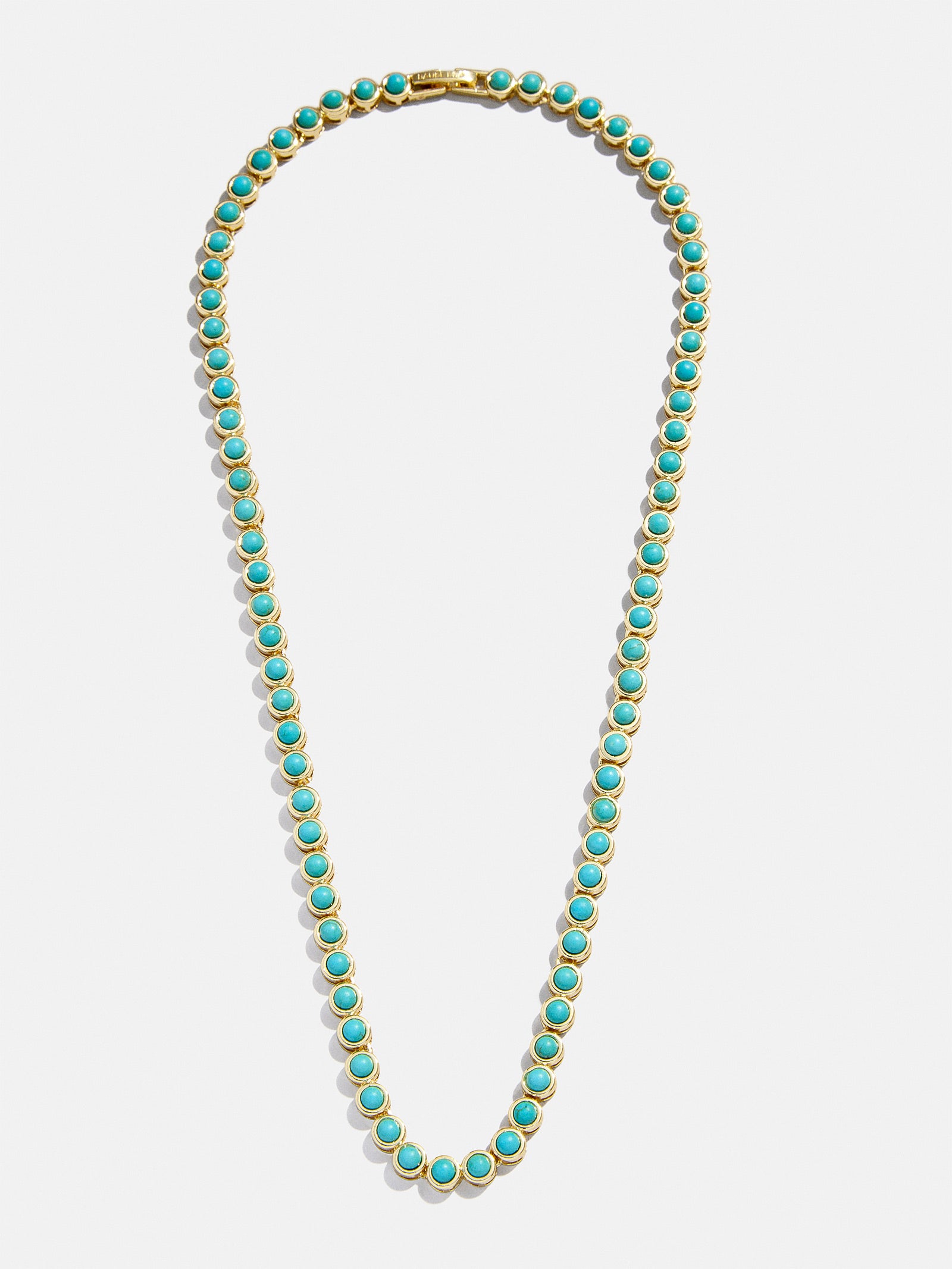 Nina Semi-Precious Necklace - Gold/Turquoise - Image 3