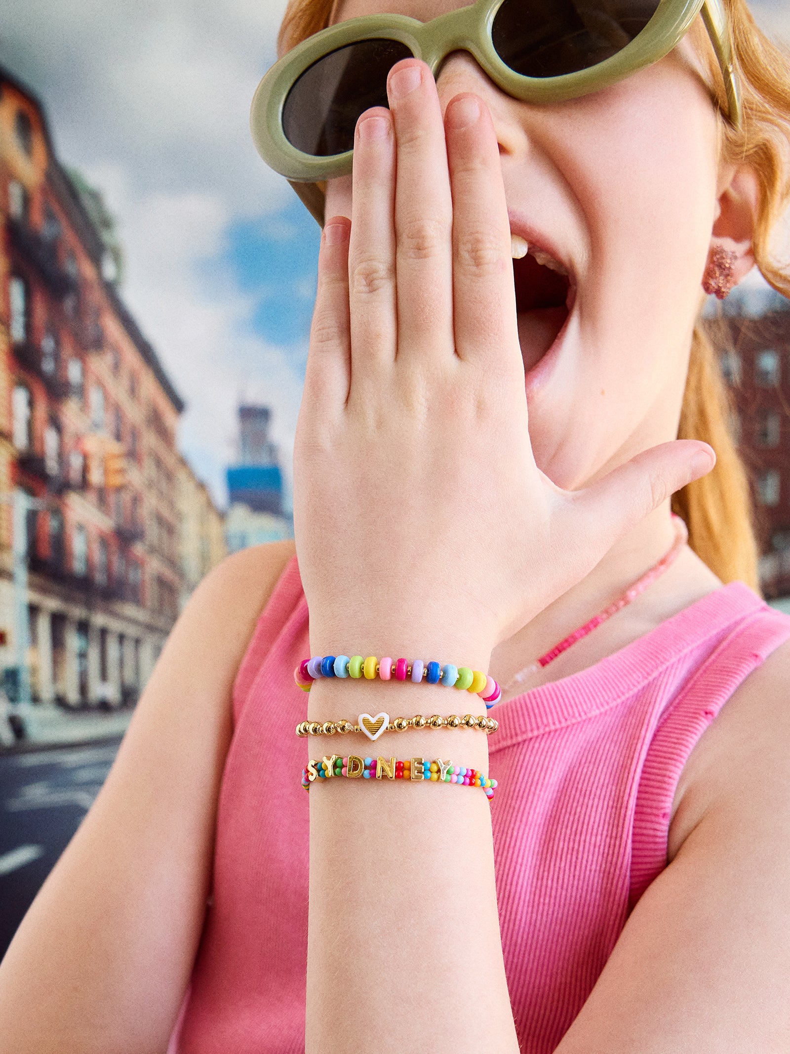 Bead Mine Kids' Custom Name Bracelet - Multi - Image 2