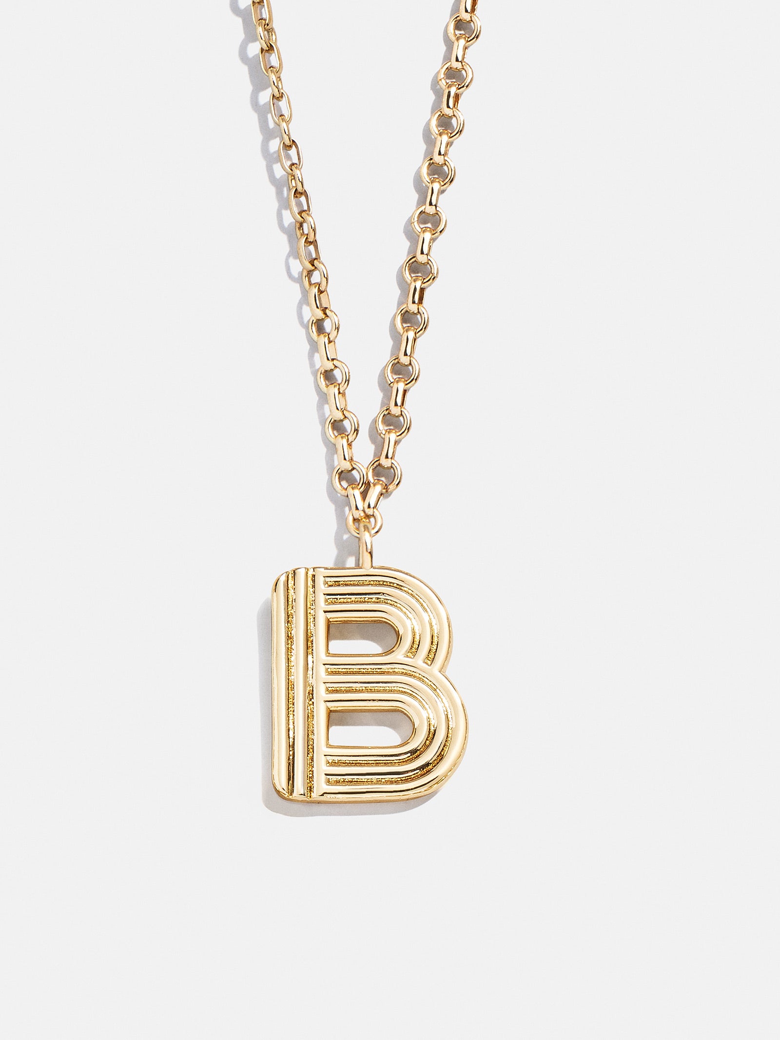 Retro Letter Initial Necklace - Gold - Image 4