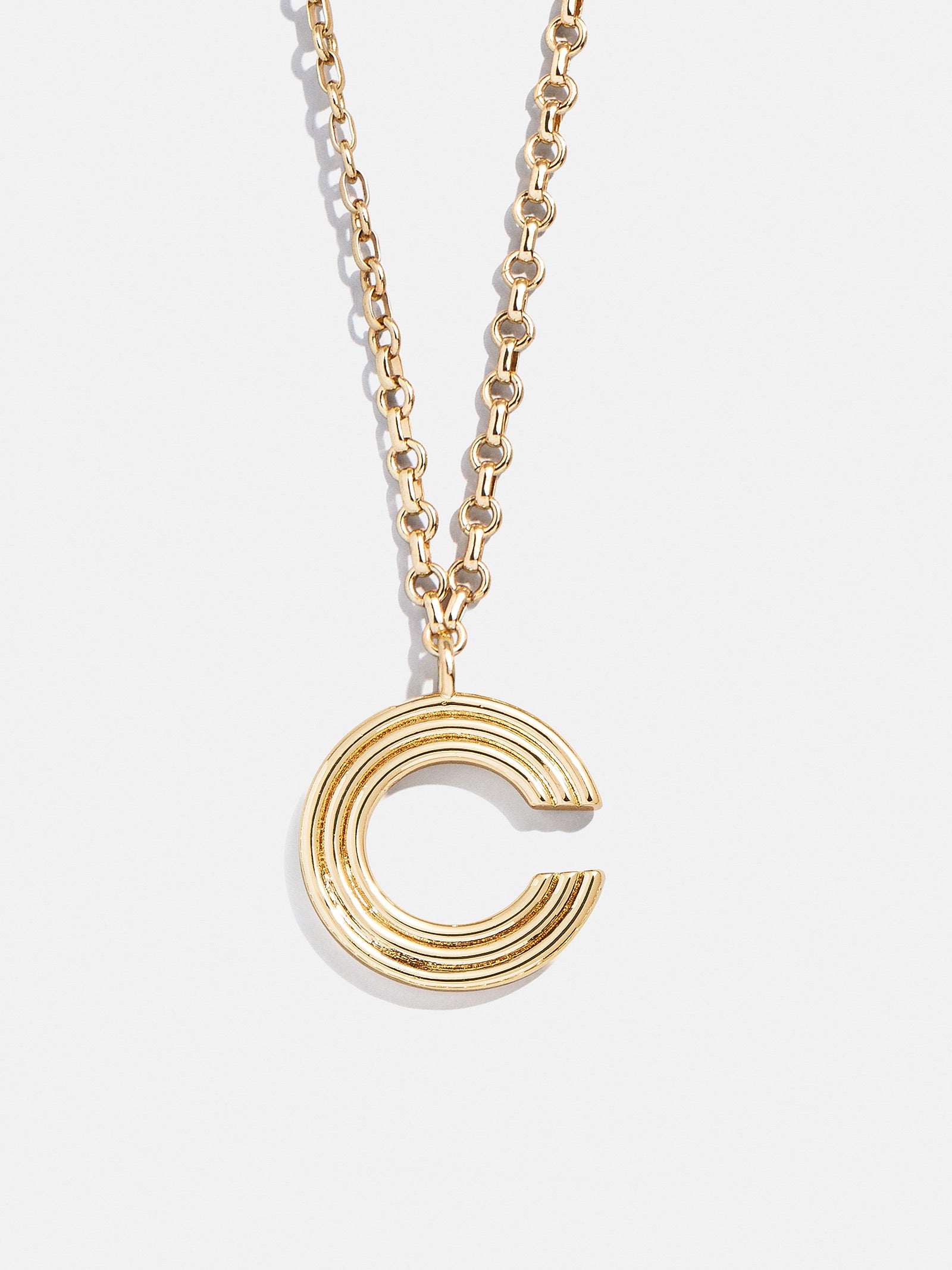 Retro Letter Initial Necklace - Gold - Image 5