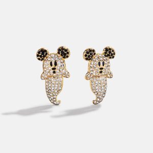Disney Mickey Mouse Pav?? Ghost Earrings - Gold/Pav??