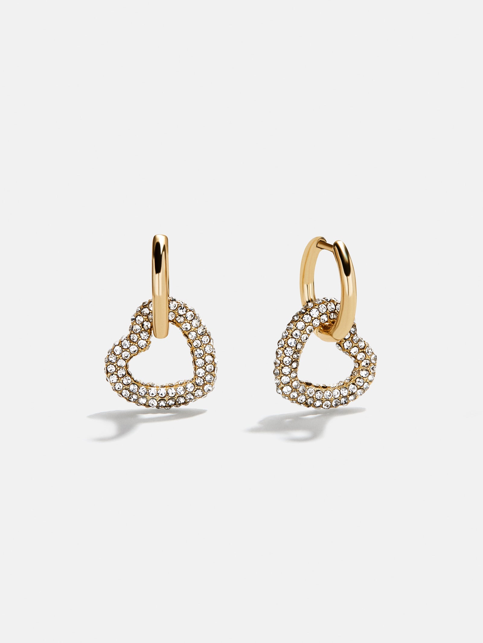Keely Heart Earrings - Gold/Pav??