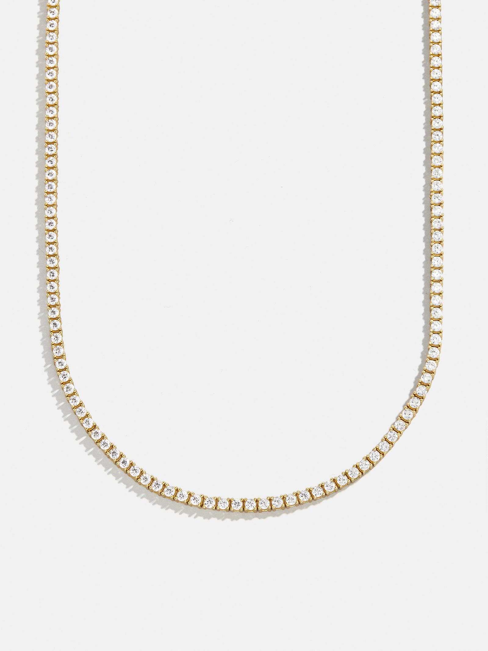 Billie 18K Gold Tennis Necklace - 18K Gold Plated Sterling Silver - Image 5