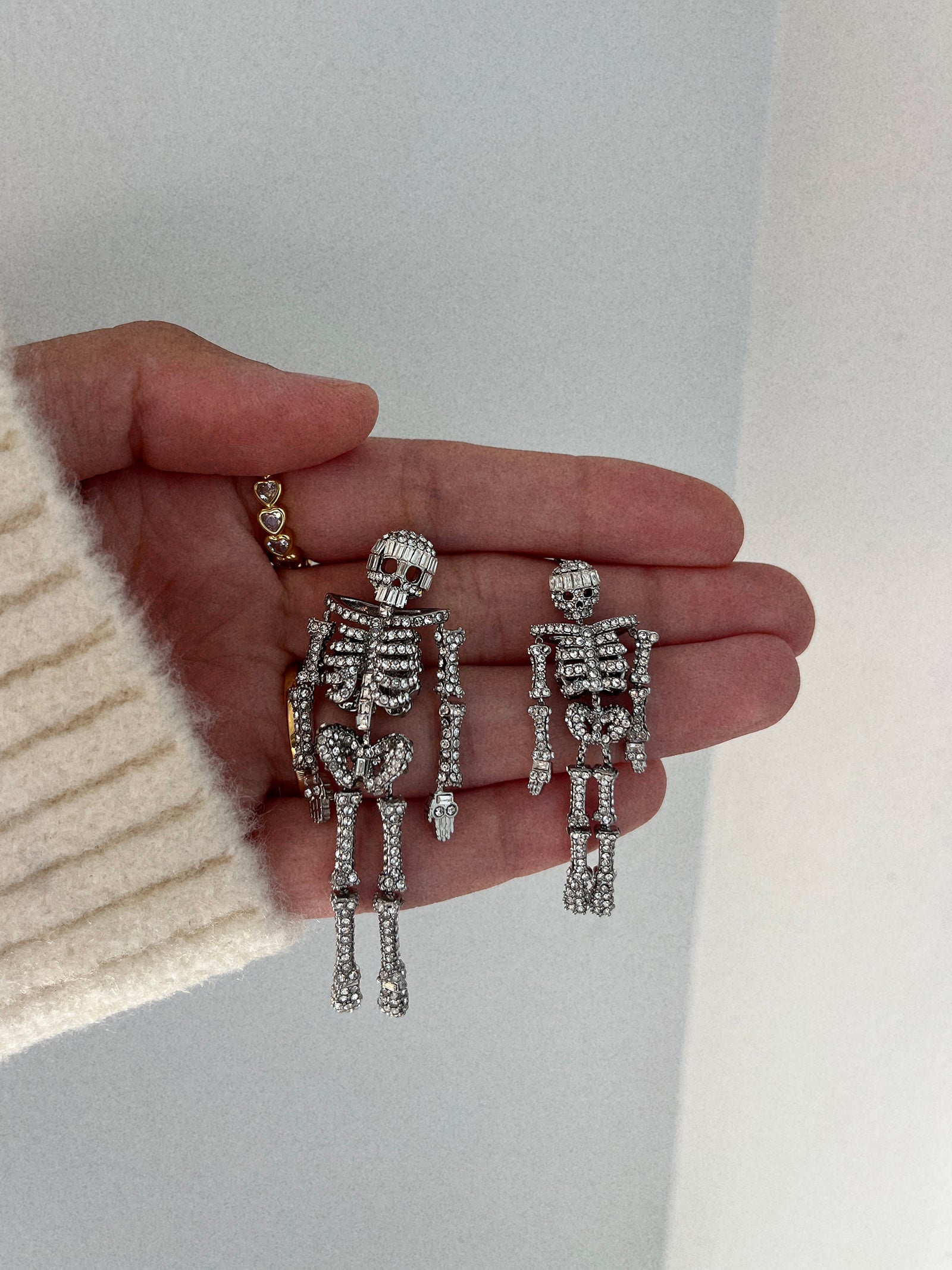 Drop Dead Hottie Earrings - Mini Silver - Image 4